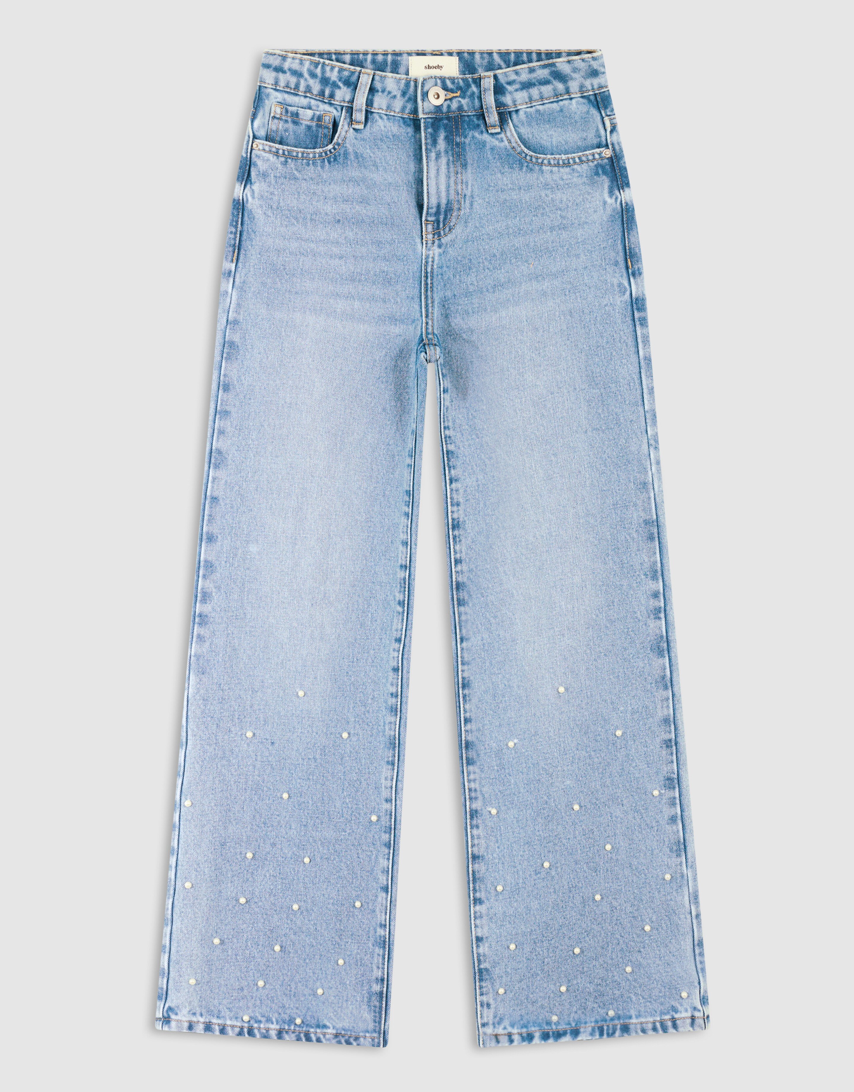 Parel Wide Leg Fit Jeans Blauw SHOEBY GIRLS