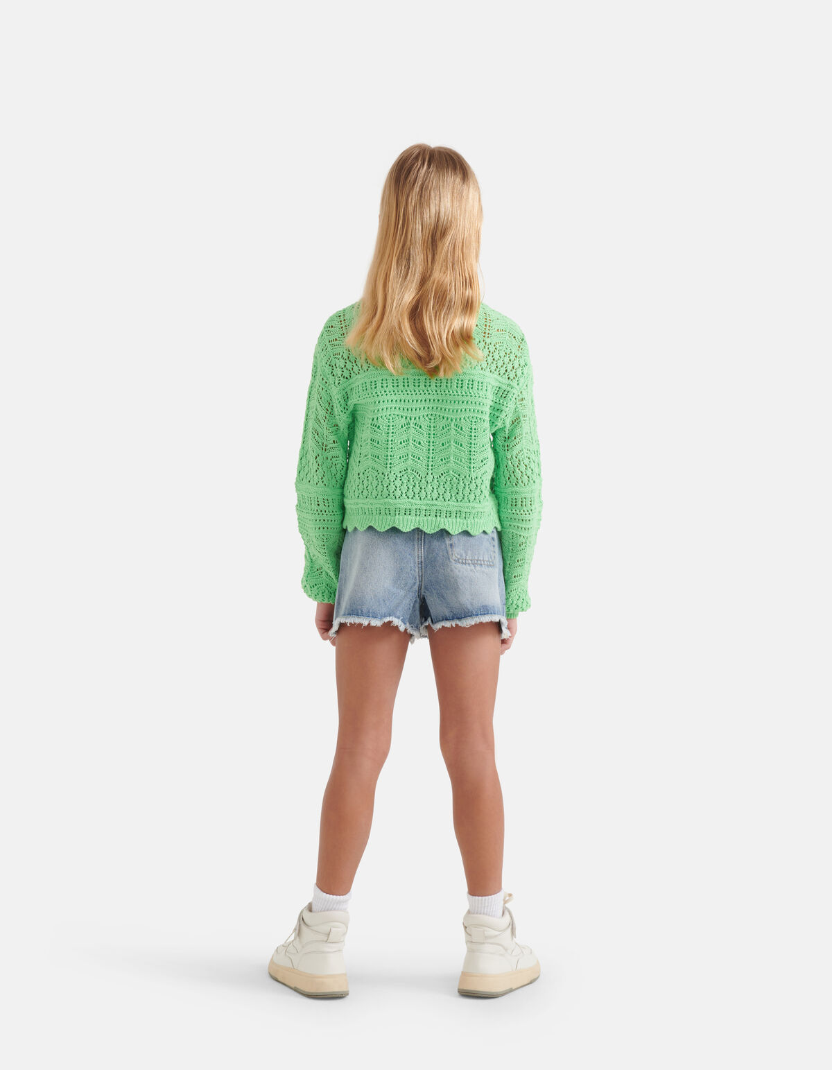 Crochet Trui Groen SHOEBY GIRLS