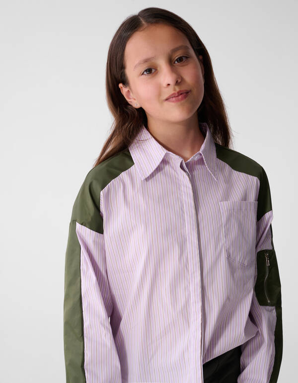 Oversized Bomber Blouse Lichtpaars SHOEBY GIRLS