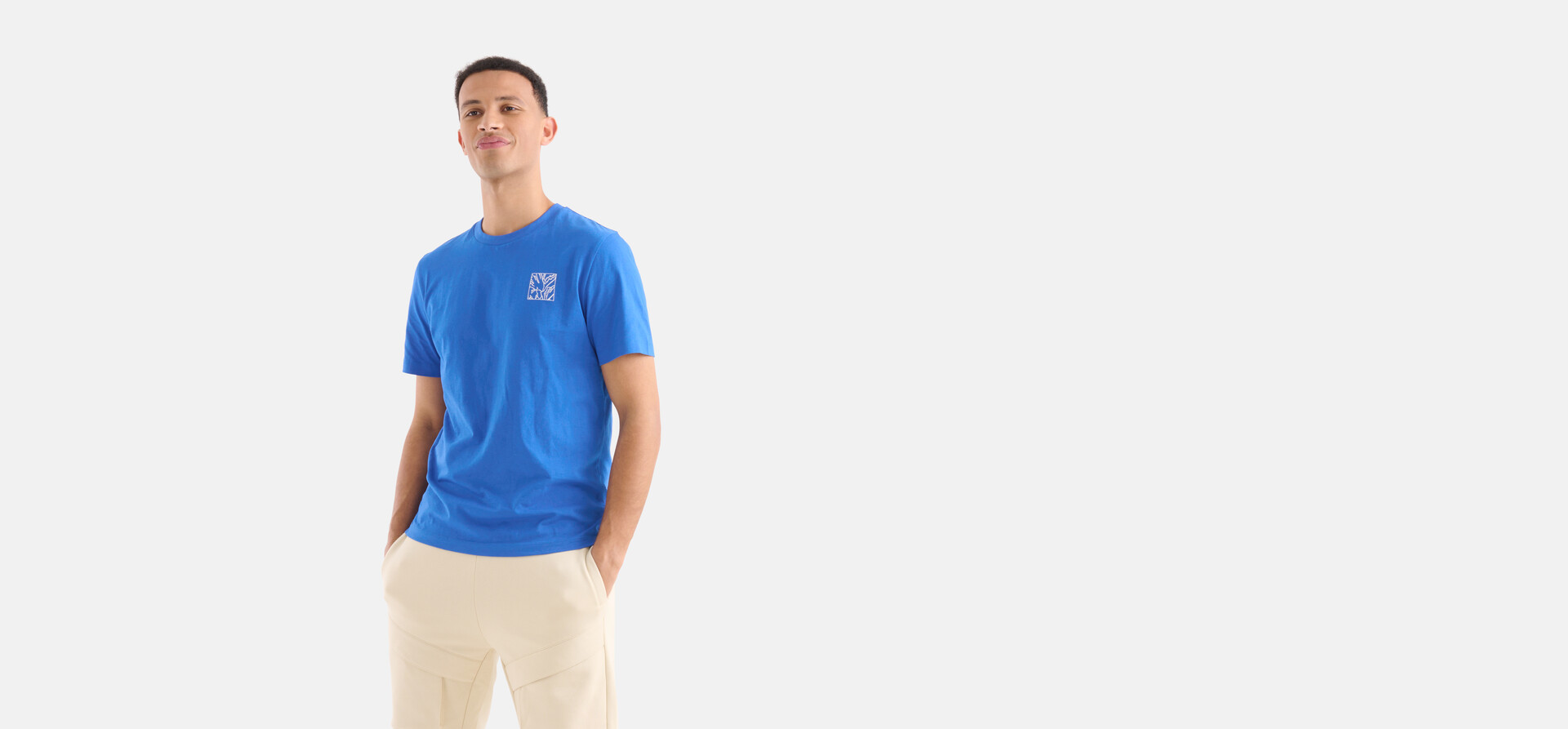 Line T-shirt Blauw SHOEBY MEN