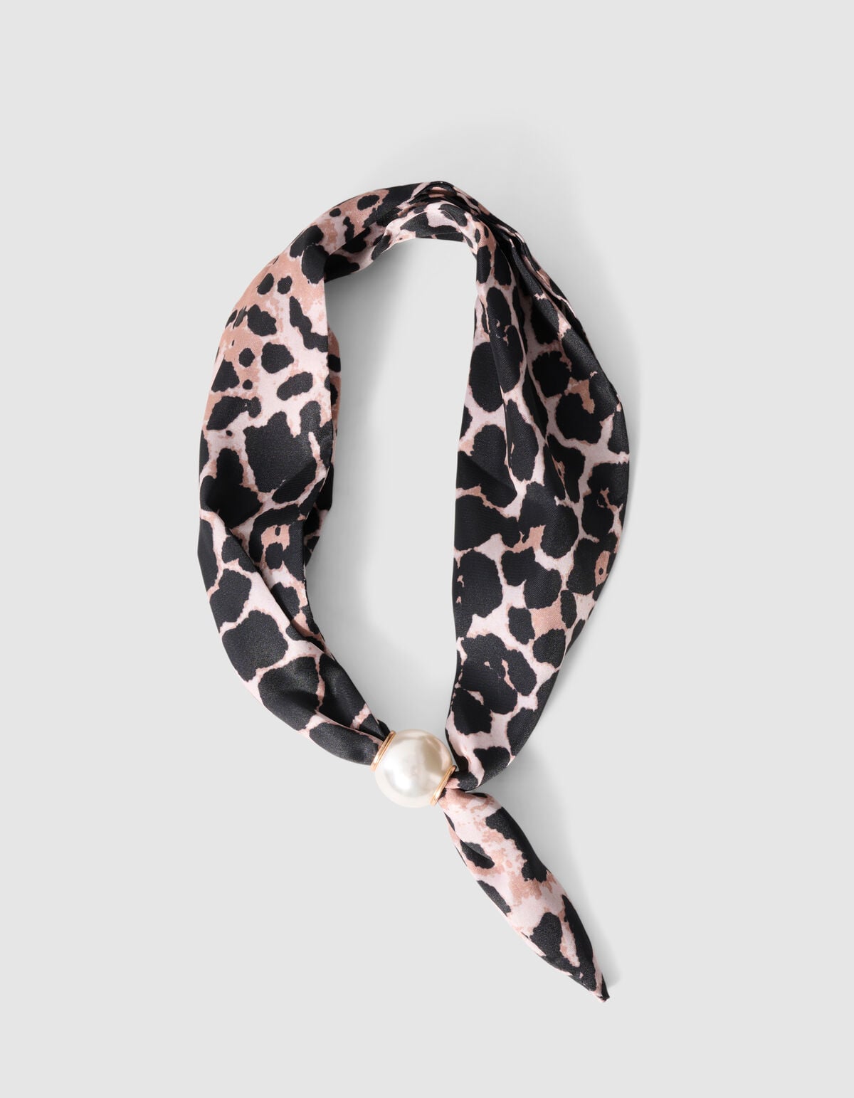 Pearl Leopard Sjaal Ketting Bruin SHOEBY ACCESSOIRES