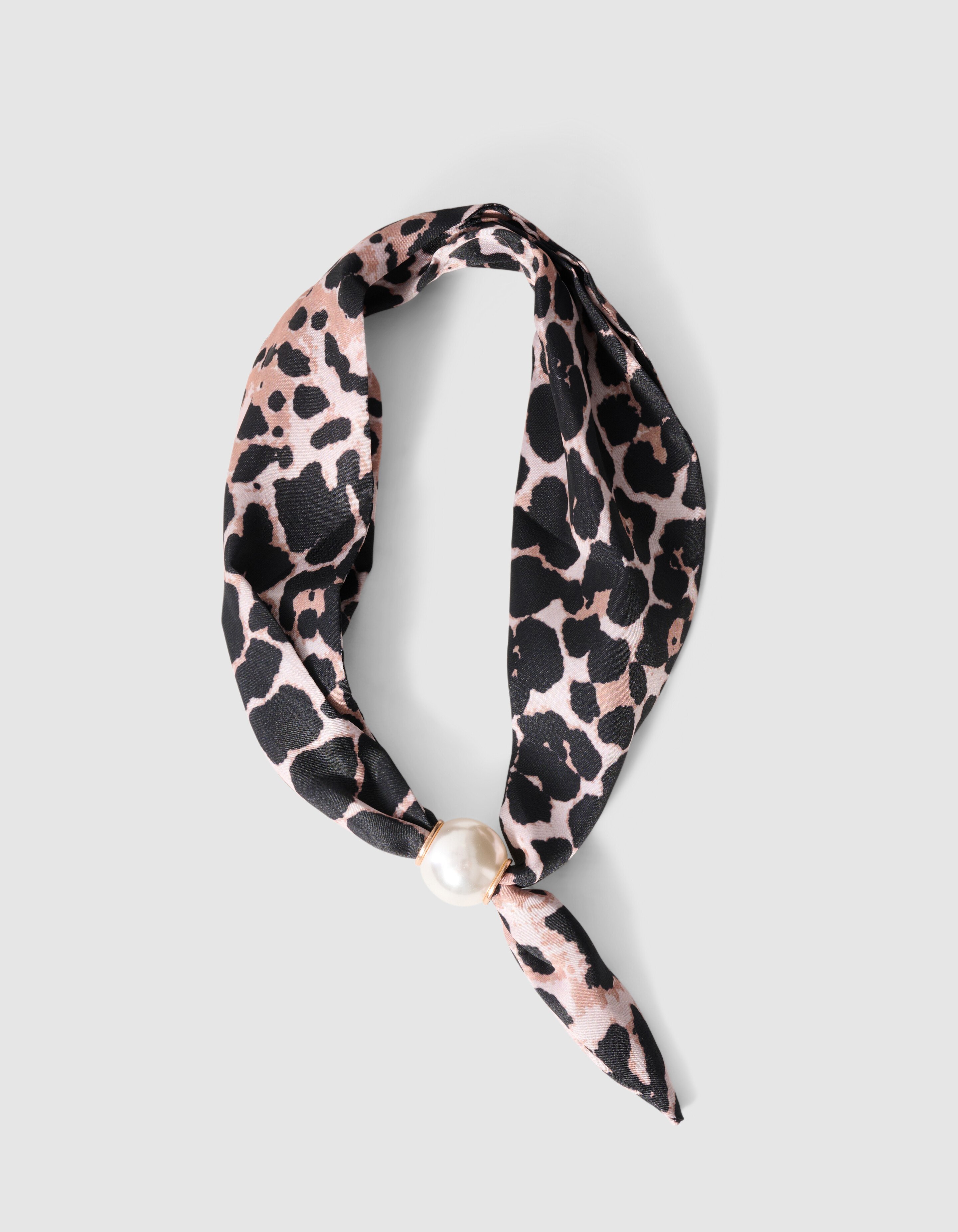 Pearl Leopard Sjaal Ketting Bruin SHOEBY ACCESSOIRES