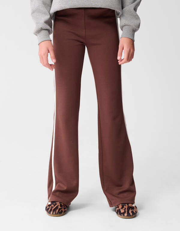 Sporty Flared Broek Bruin SHOEBY GIRLS