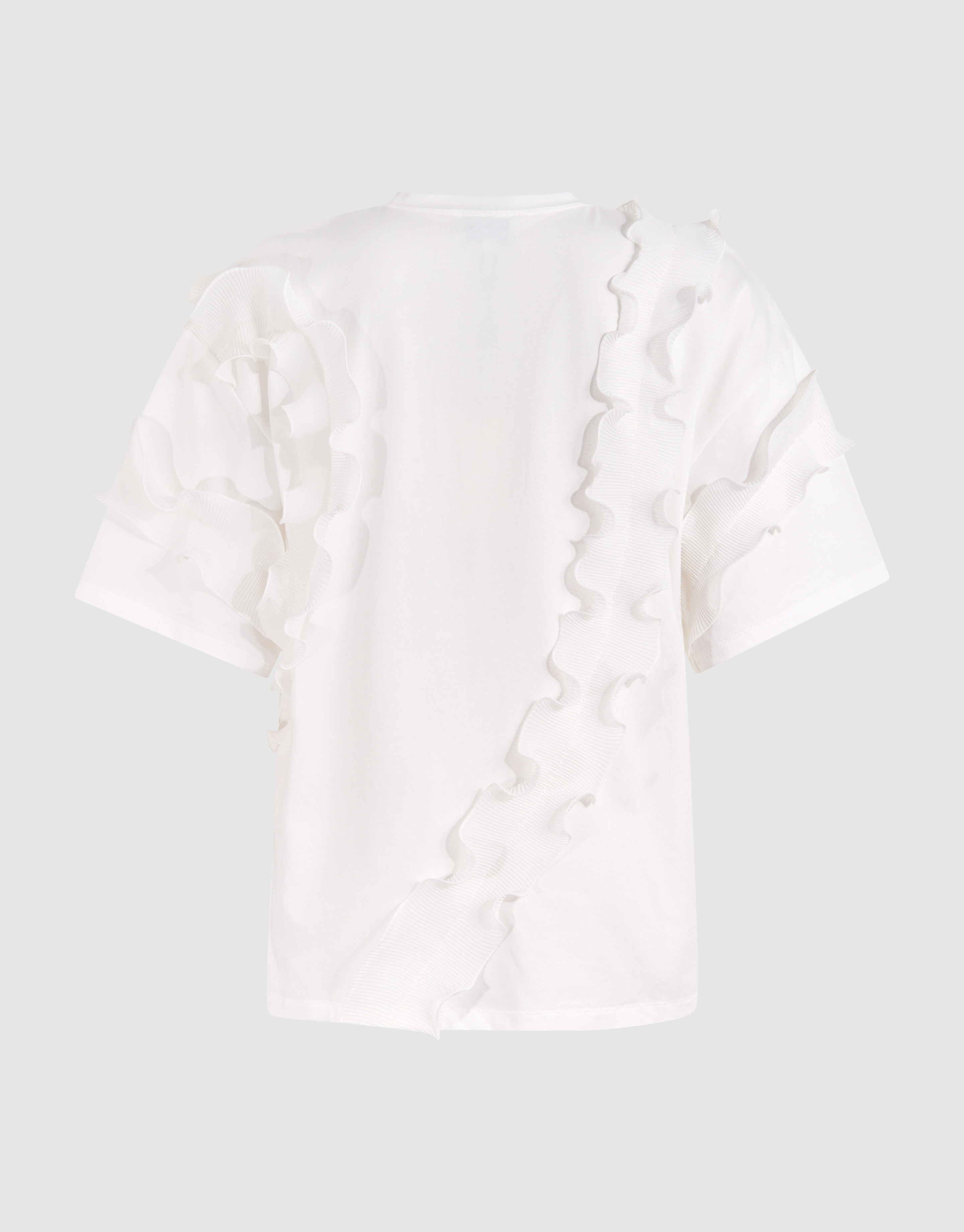 Ruffle T-shirt Wit SHOEBY WOMEN