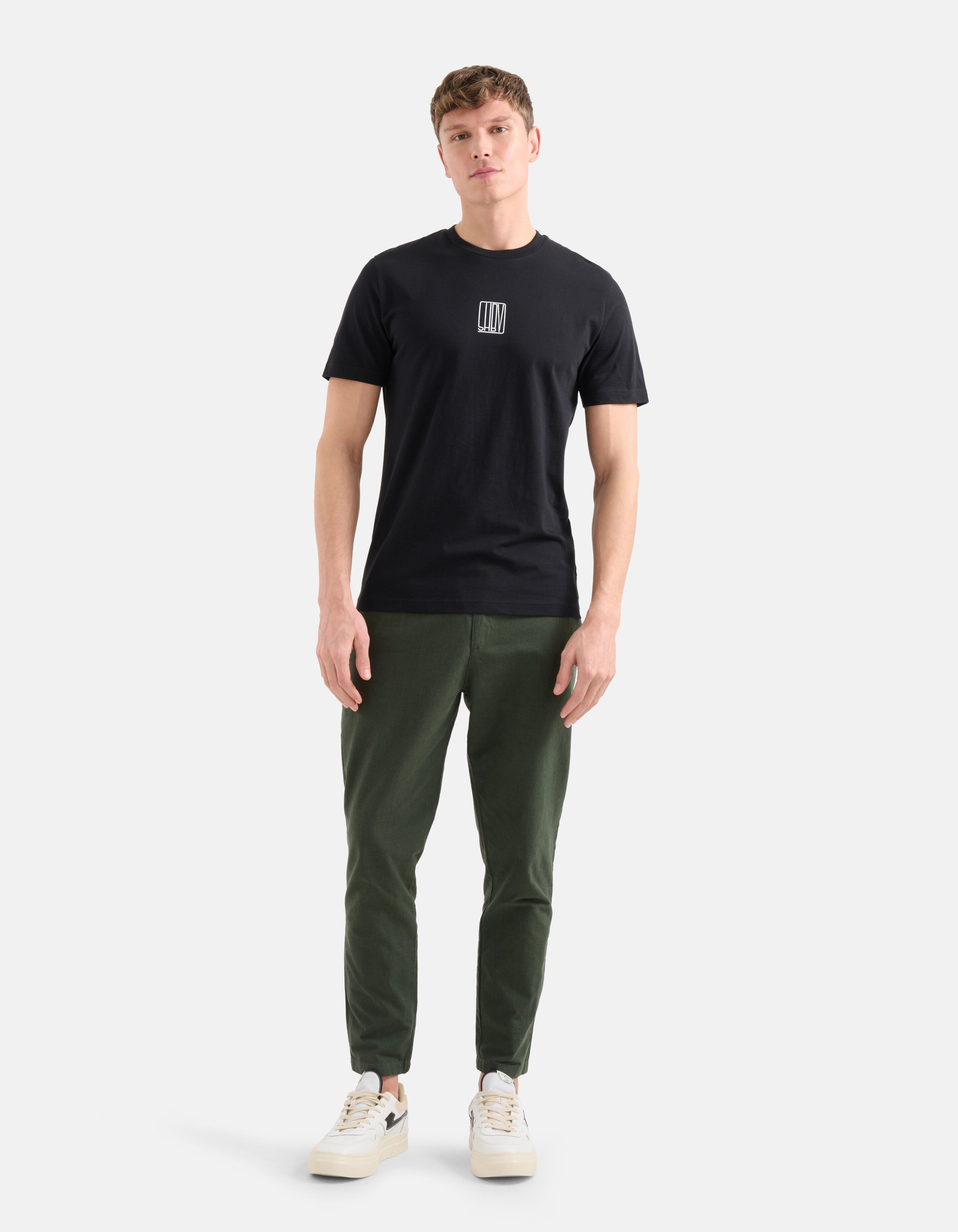 Tekst T-shirt Zwart SHOEBY MEN