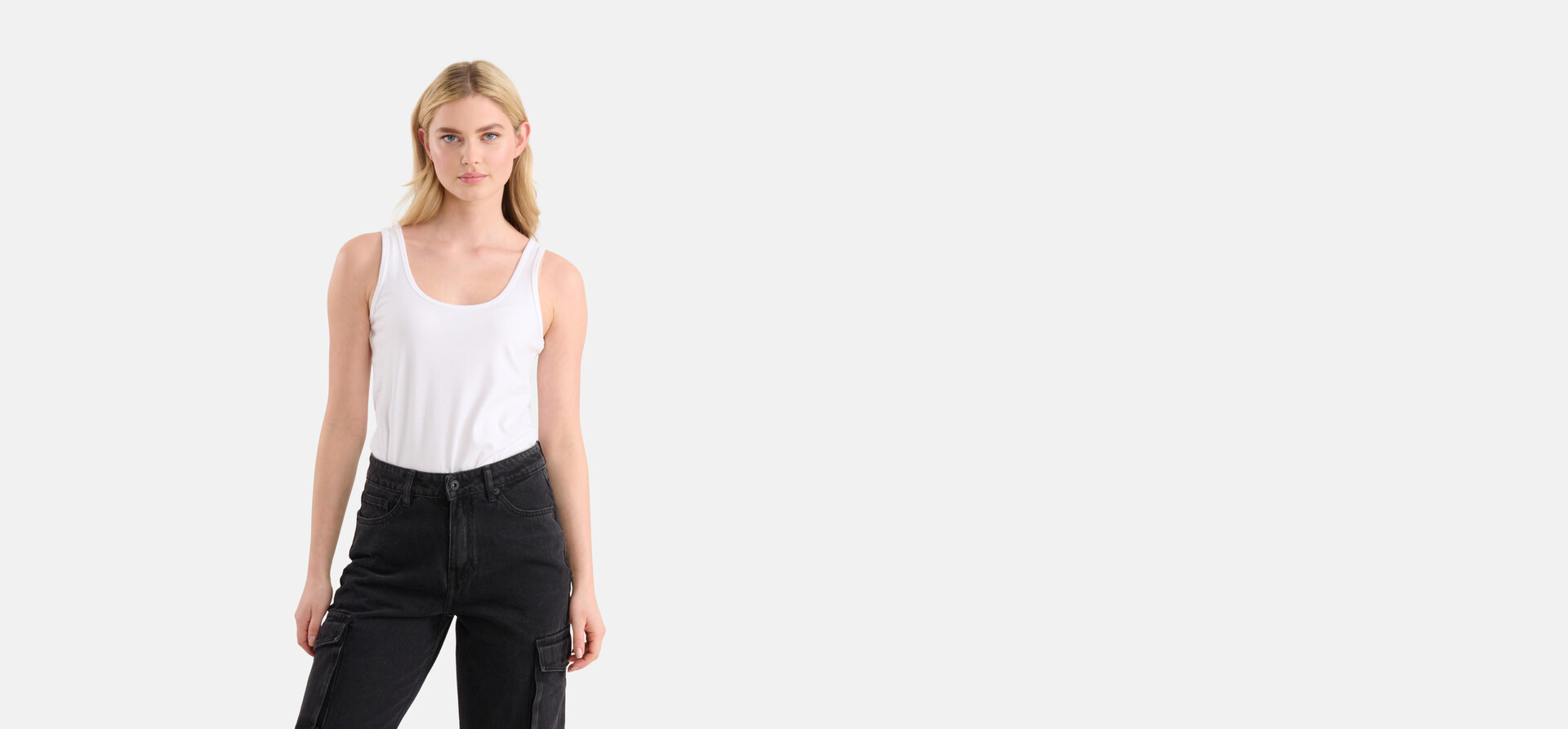 Basis Tanktop Wit Eksept