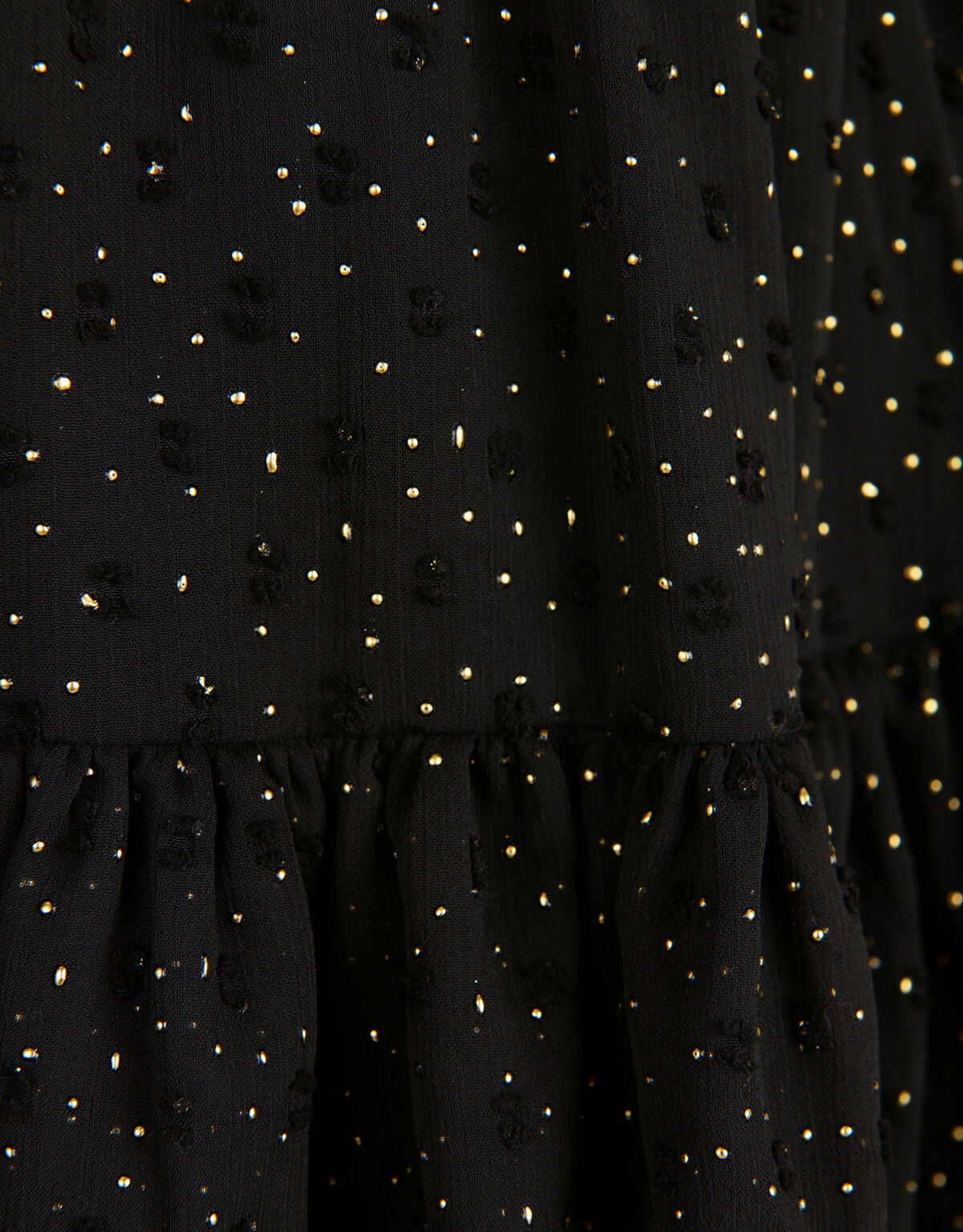 Chiffon Stippen Jurk Zwart By Nicolette SHOEBY GIRLS