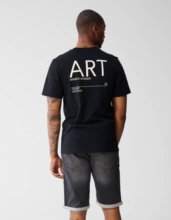 Art Artwork T-shirt Zwart SHOEBY MEN