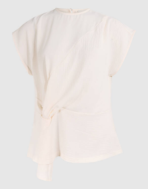 Knoop Twist Top Gebroken Wit SHOEBY WOMEN