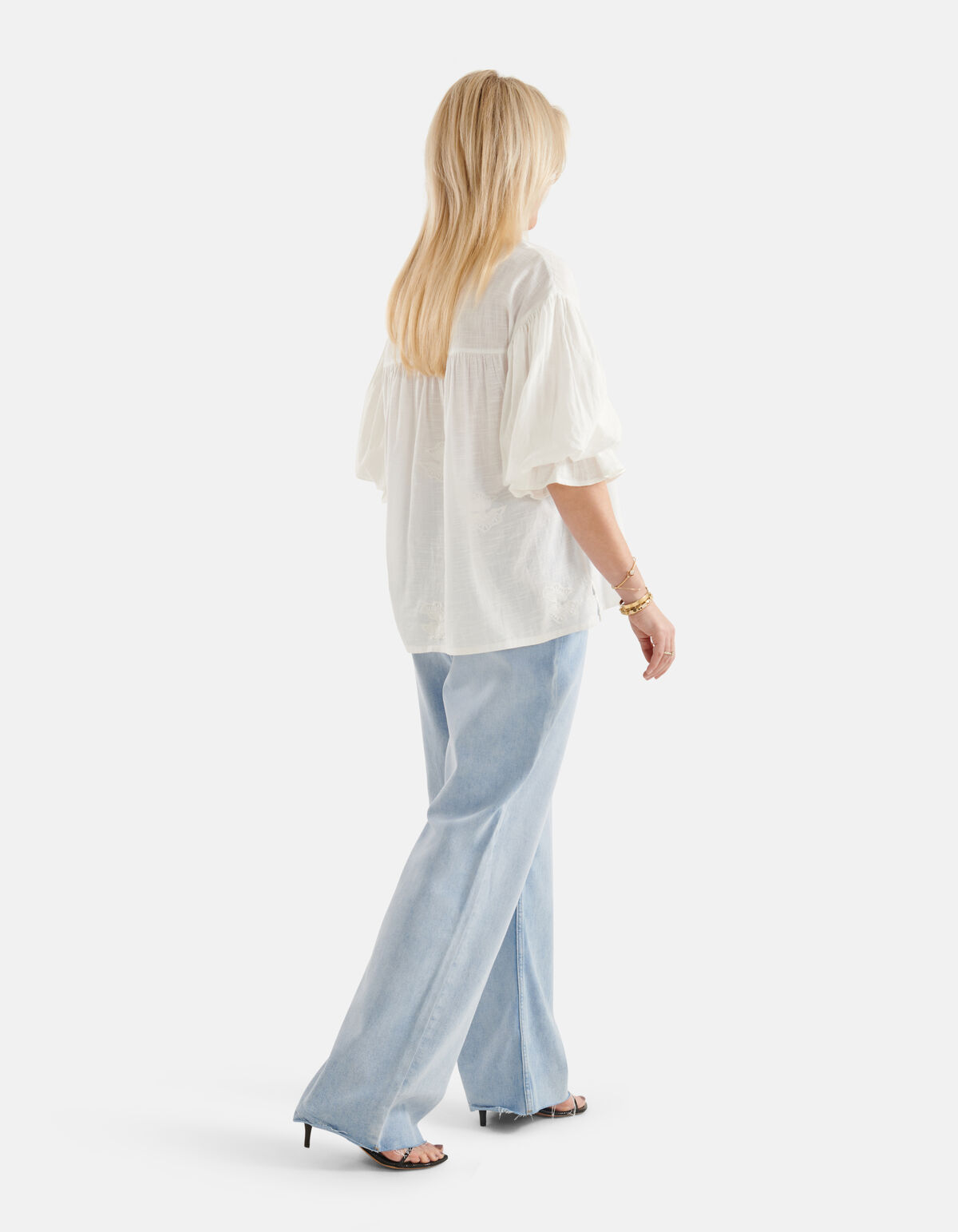 Embroidery Blouse Gebroken Wit SHOEBY WOMEN