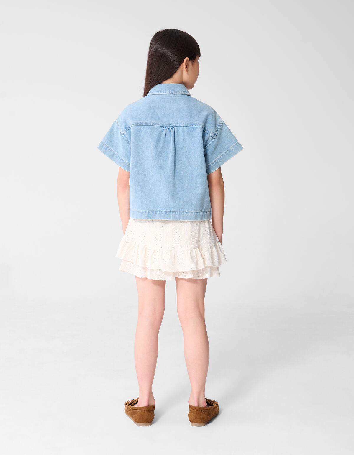 Embroidery Ruffle Skort Wit SHOEBY GIRLS