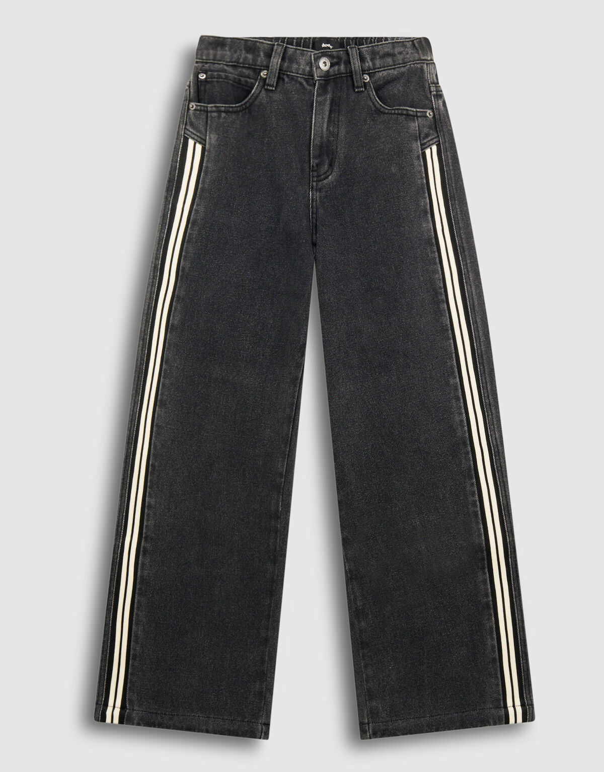 Sporty Baggy Fit Jeans Donkergrijs SHOEBY BOYS