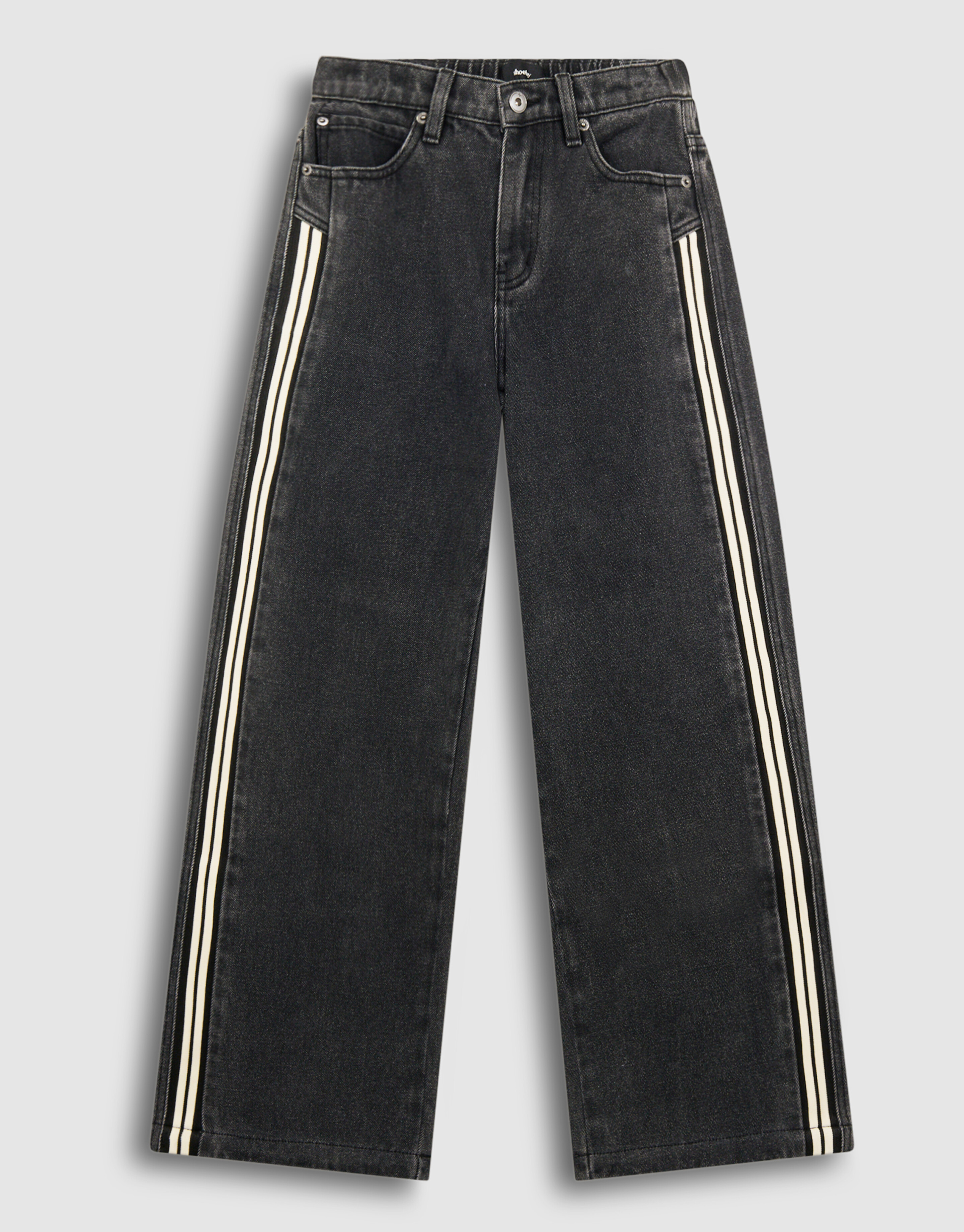 Sporty Baggy Fit Jeans Donkergrijs SHOEBY BOYS