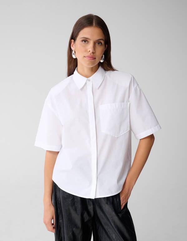 Oversized Solid Blouse Wit SHOEBY WOMEN