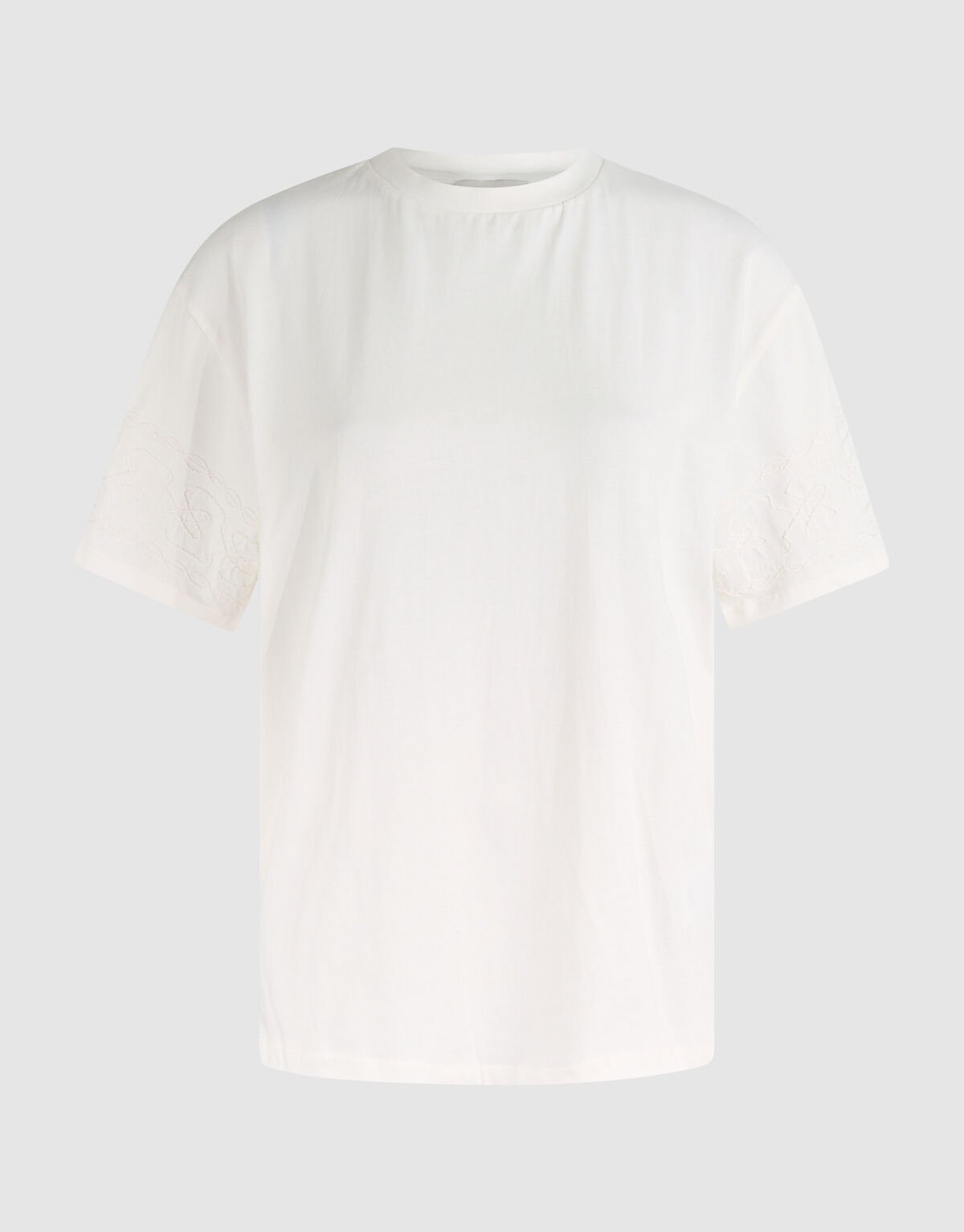 Cord Embroidery T-shirt Gebroken Wit By Fred SHOEBY WOMEN