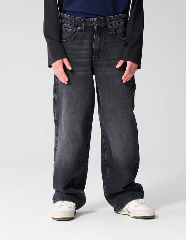 Ultra Baggy Fit Carpenter Jeans Donkergrijs SHOEBY BOYS