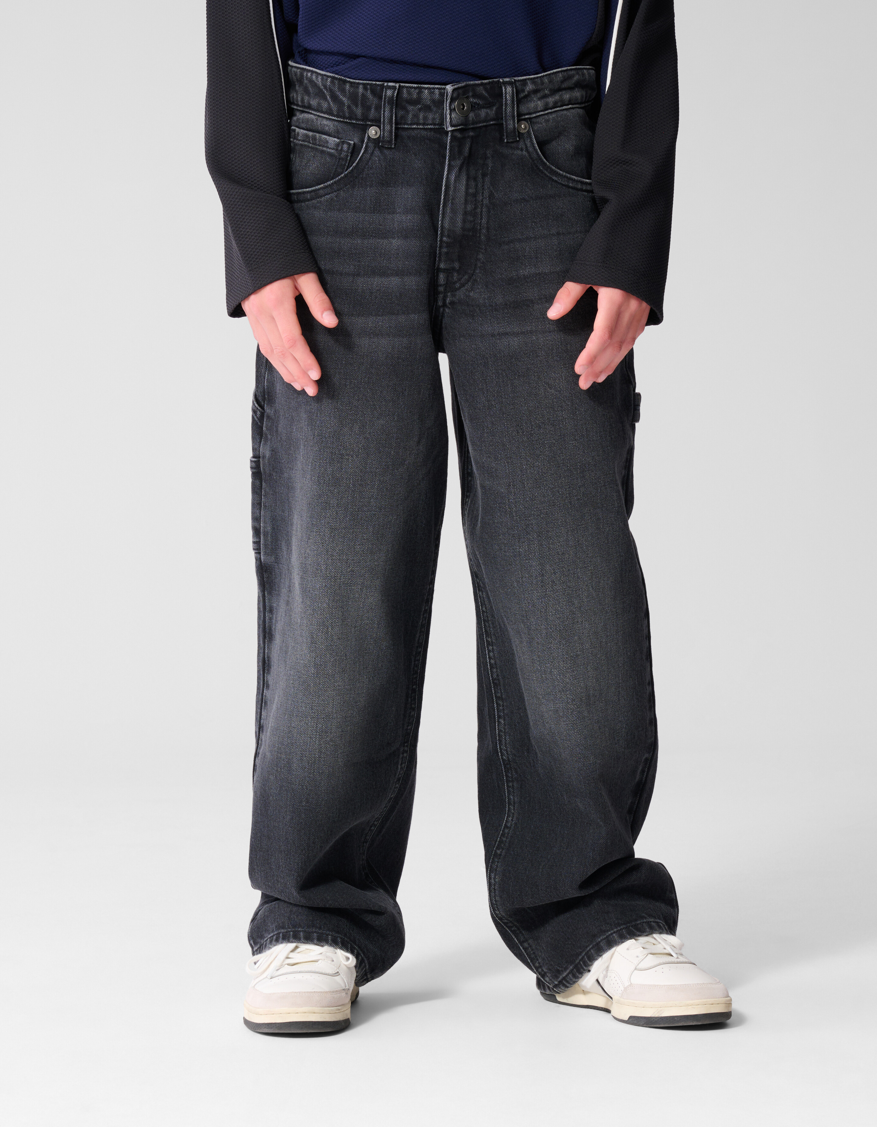 Ultra Baggy Fit Carpenter Jeans Donkergrijs SHOEBY BOYS