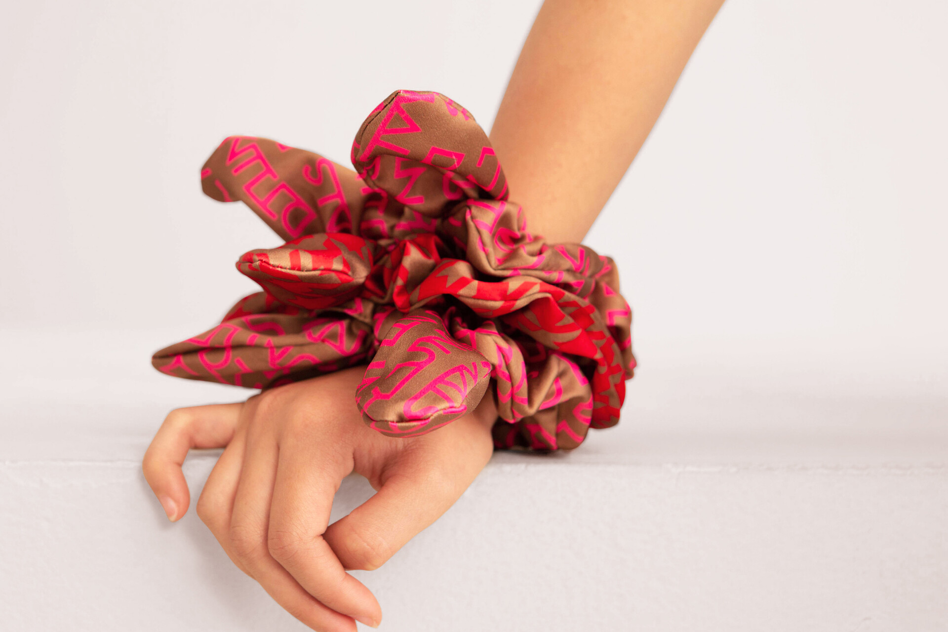Text Bow Scrunchie