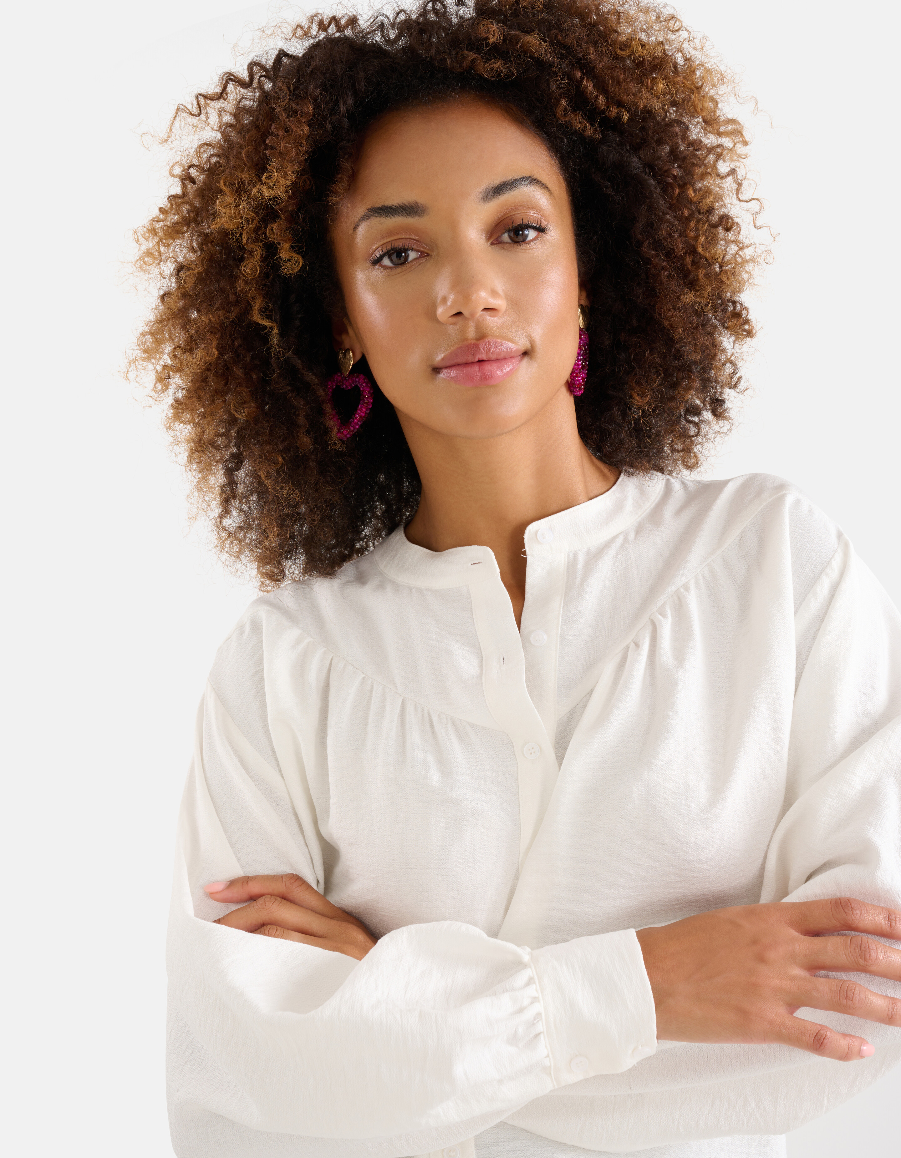 Relaxed Fit Overhemd Wit SHOEBY WOMEN