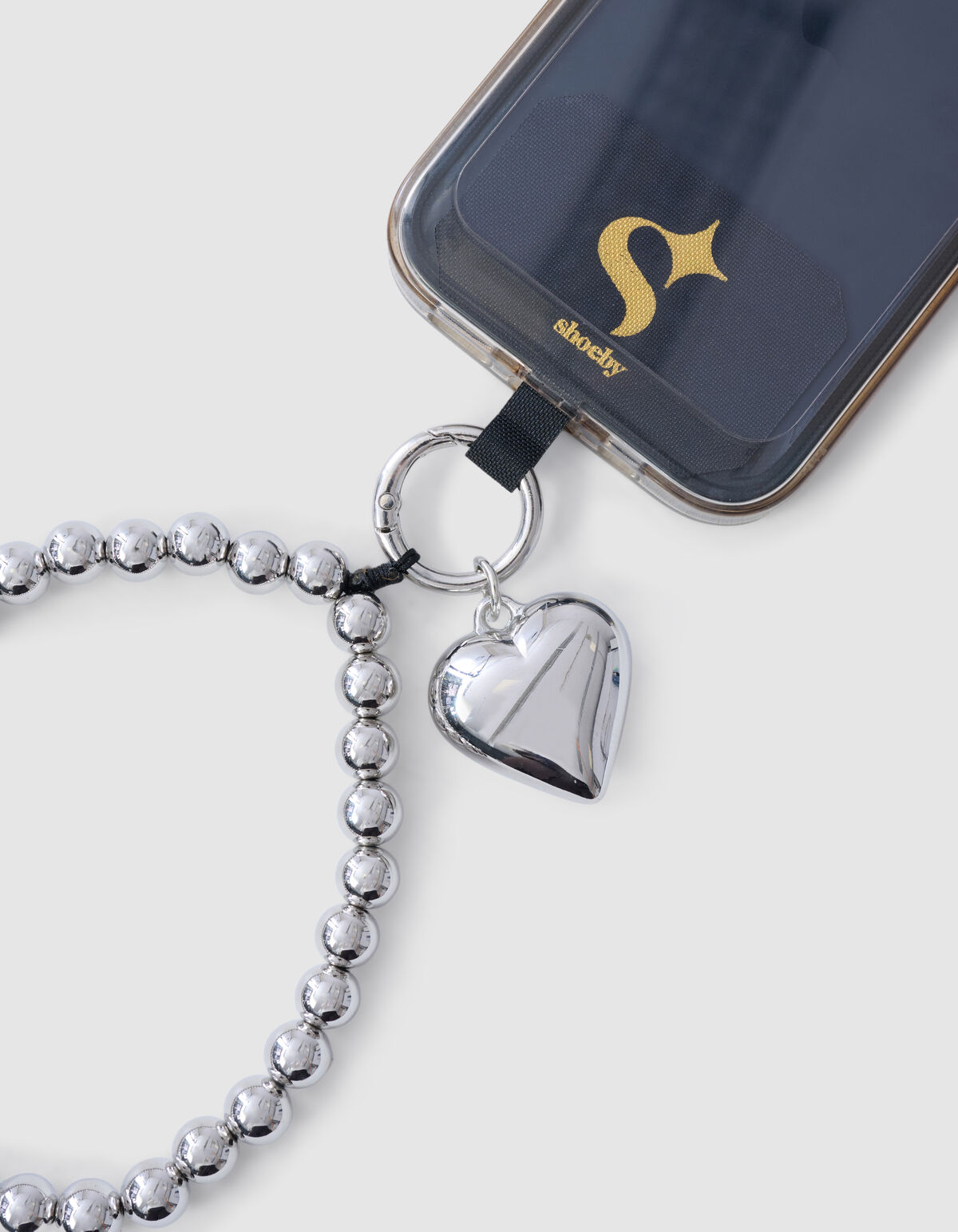 Heart Telefoonkoord Zilver SHOEBY ACCESSOIRES