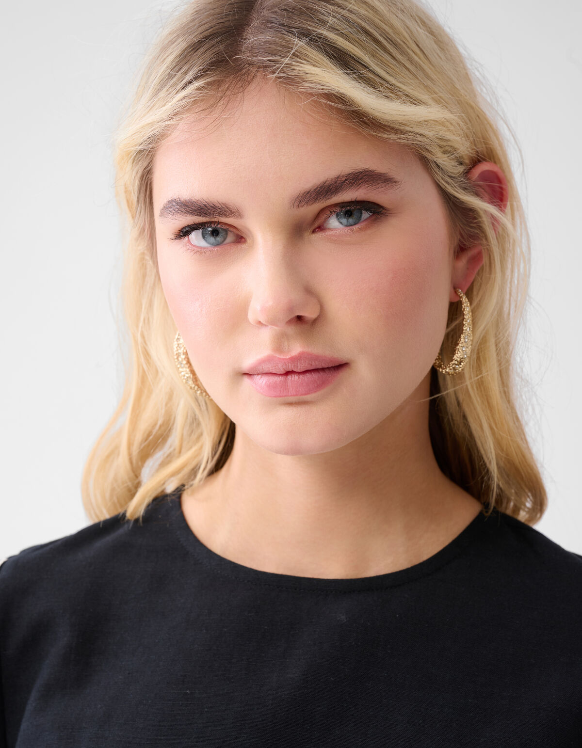 Embroidery Cropped Top Zwart SHOEBY WOMEN