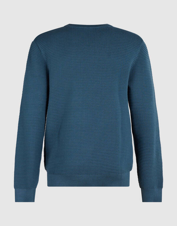 Rib Gebreide Trui Donkerblauw SHOEBY MEN