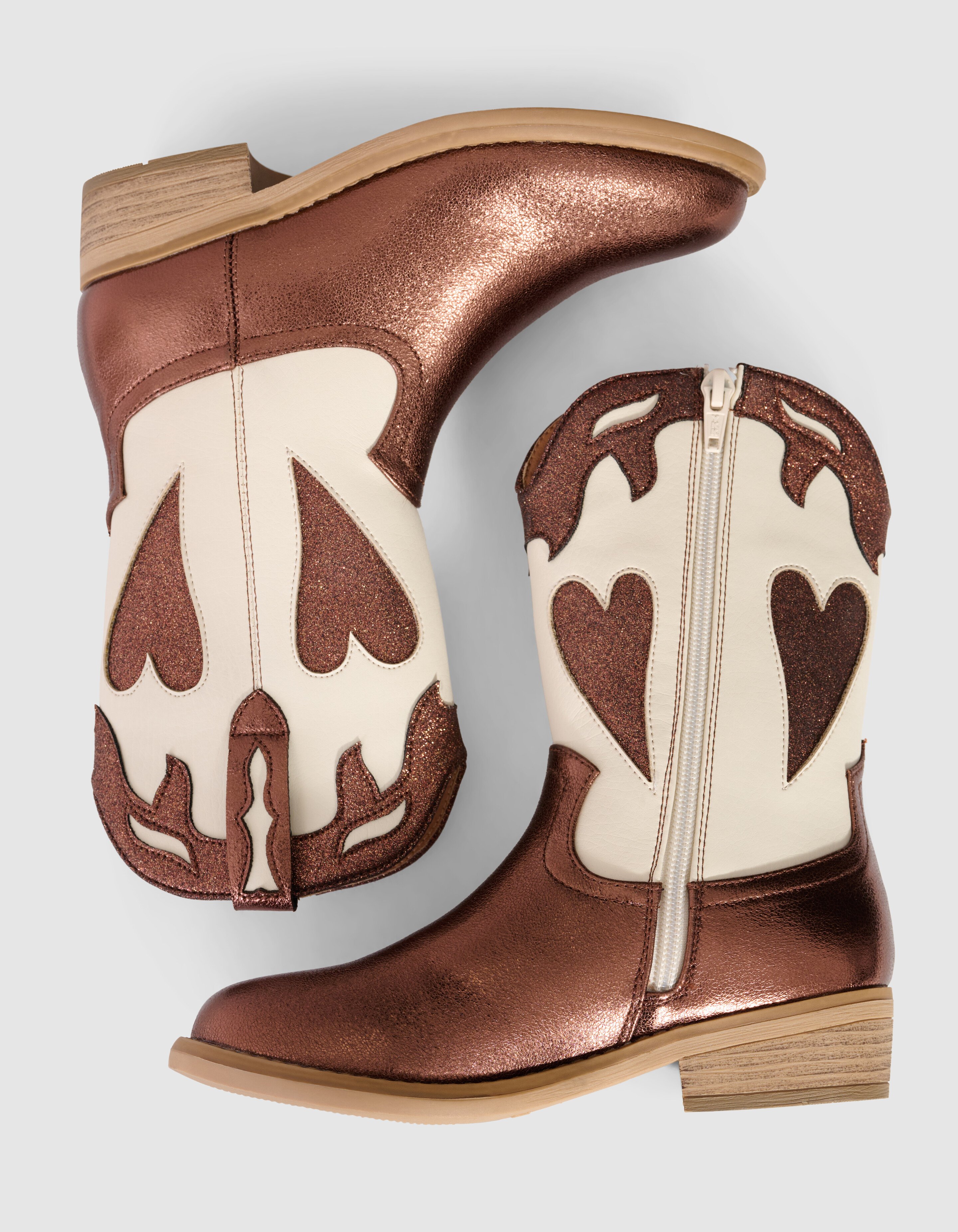 Western Shiny Heart Laarzen Bruin SCHOENEN SHOEBY