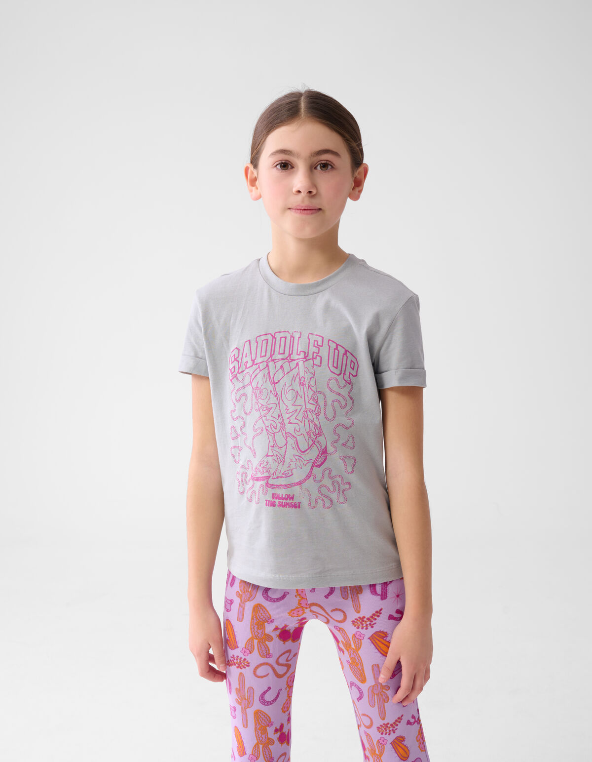 Artwork T-shirt Lichtgrijs SHOEBY GIRLS