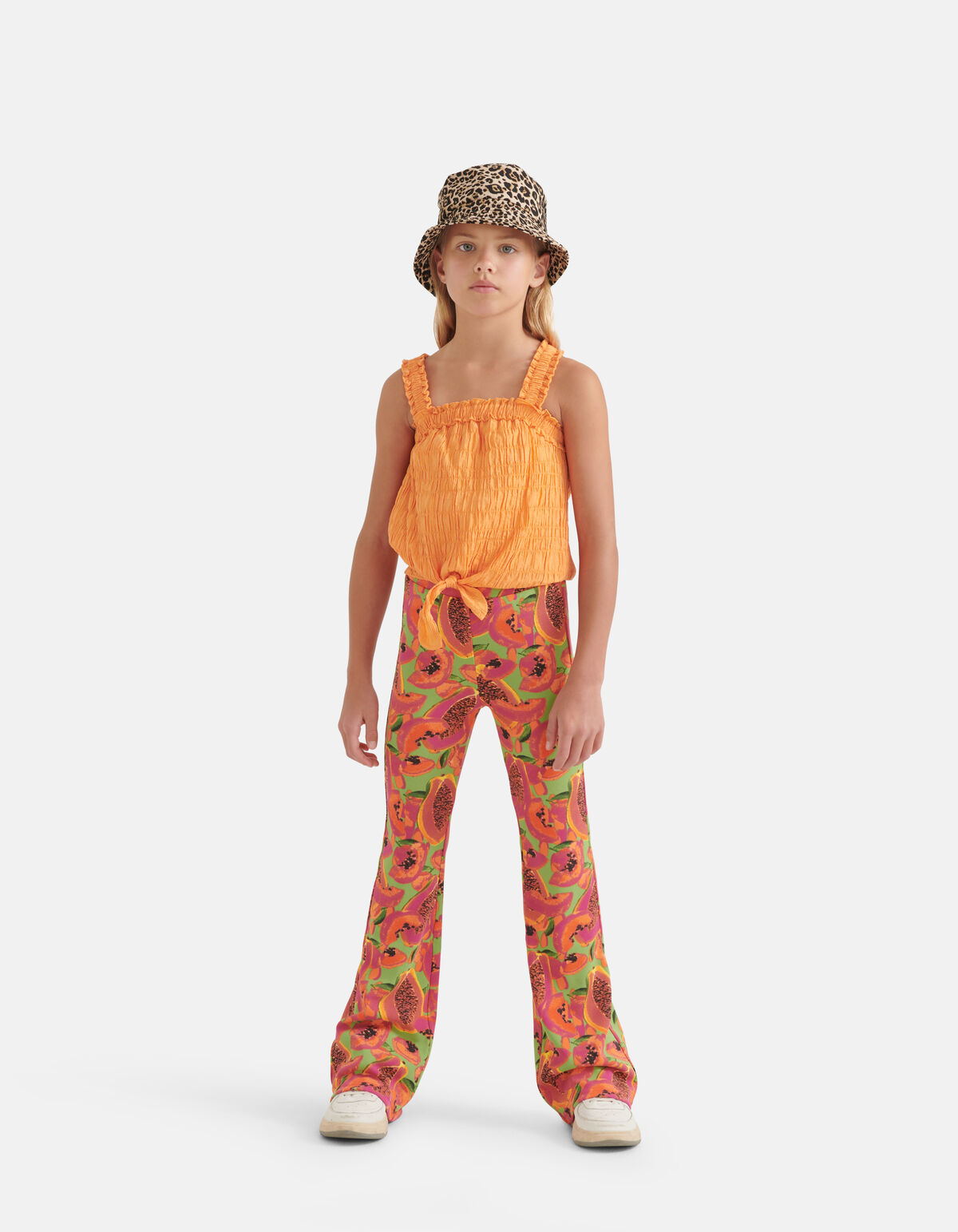 Fruit Rib Flared Legging Groen SHOEBY GIRLS