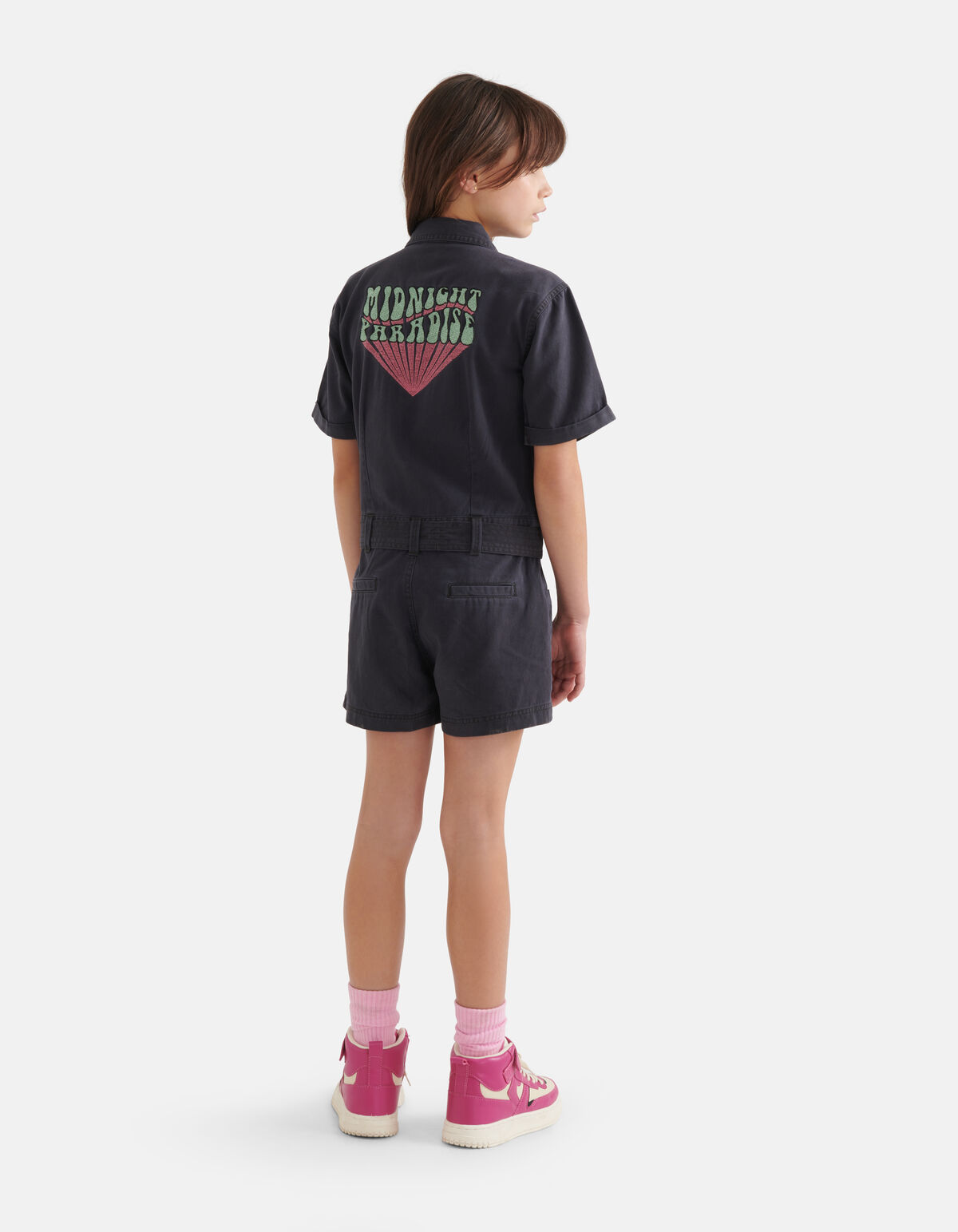 Twill Jumpsuit Donkergrijs SHOEBY GIRLS