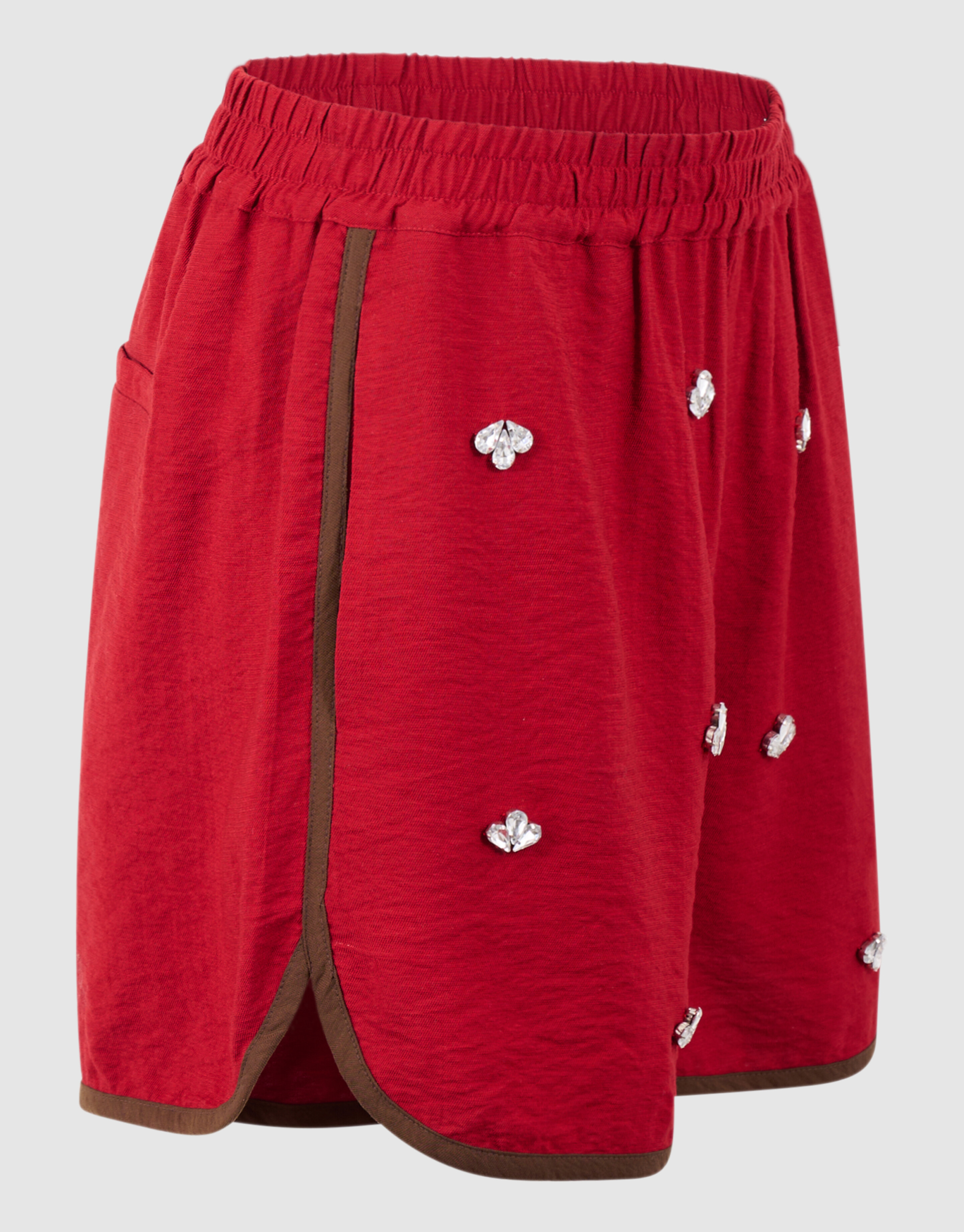 Sporty Strass Short Rood SHOEBY WOMEN