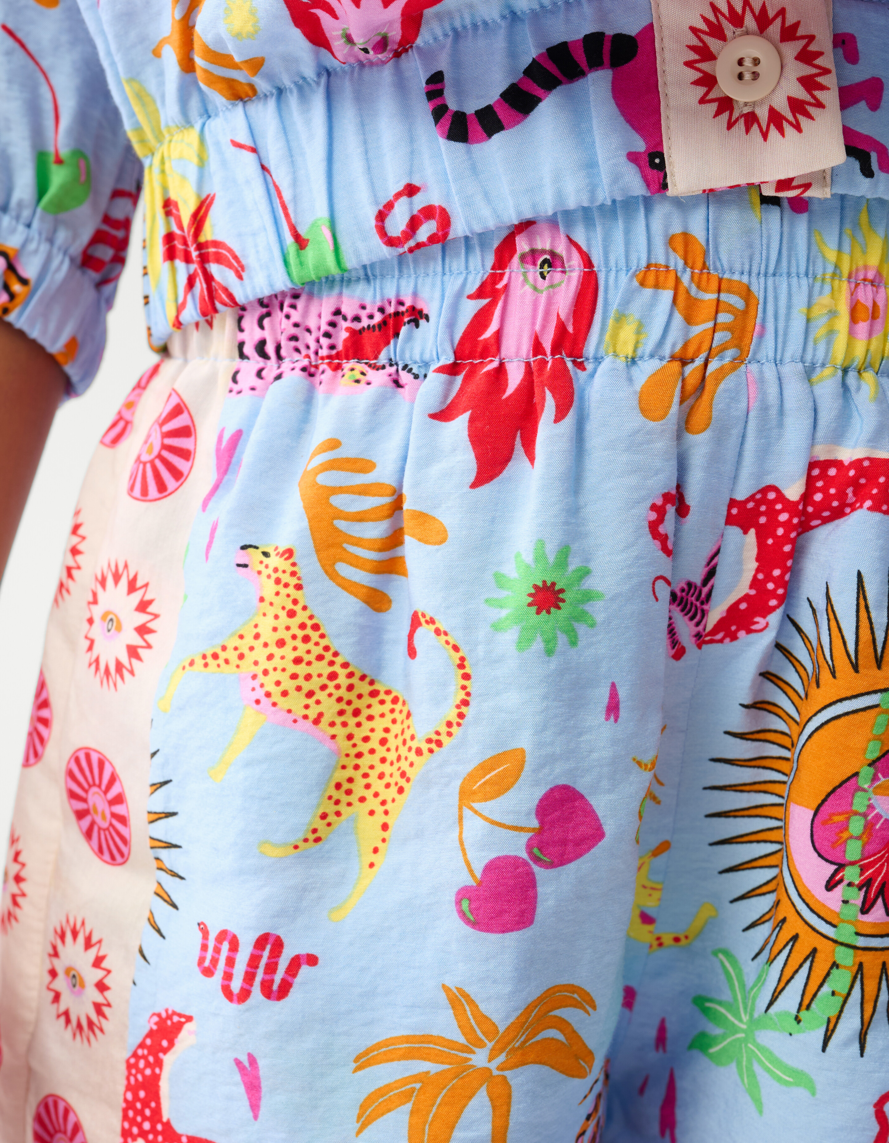 Jungle Artwork Short Lichtblauw By Lizzy SHOEBY GIRLS