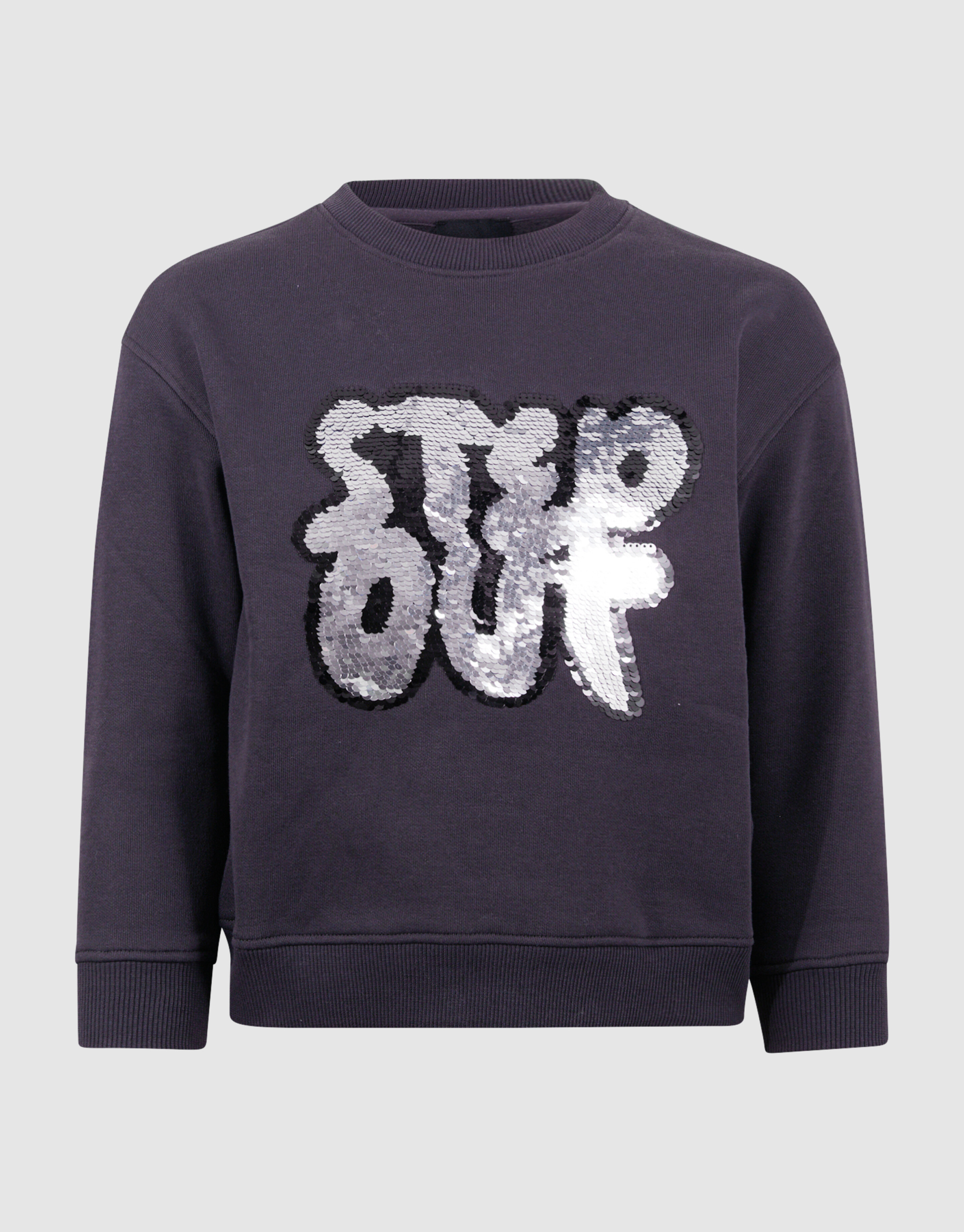 Two Way Sequin Sweater Donkergrijs SHOEBY BOYS