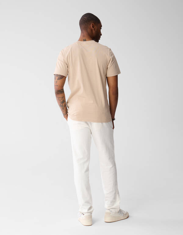 Mixed Tekst Artwork T-shirt Zand SHOEBY MEN