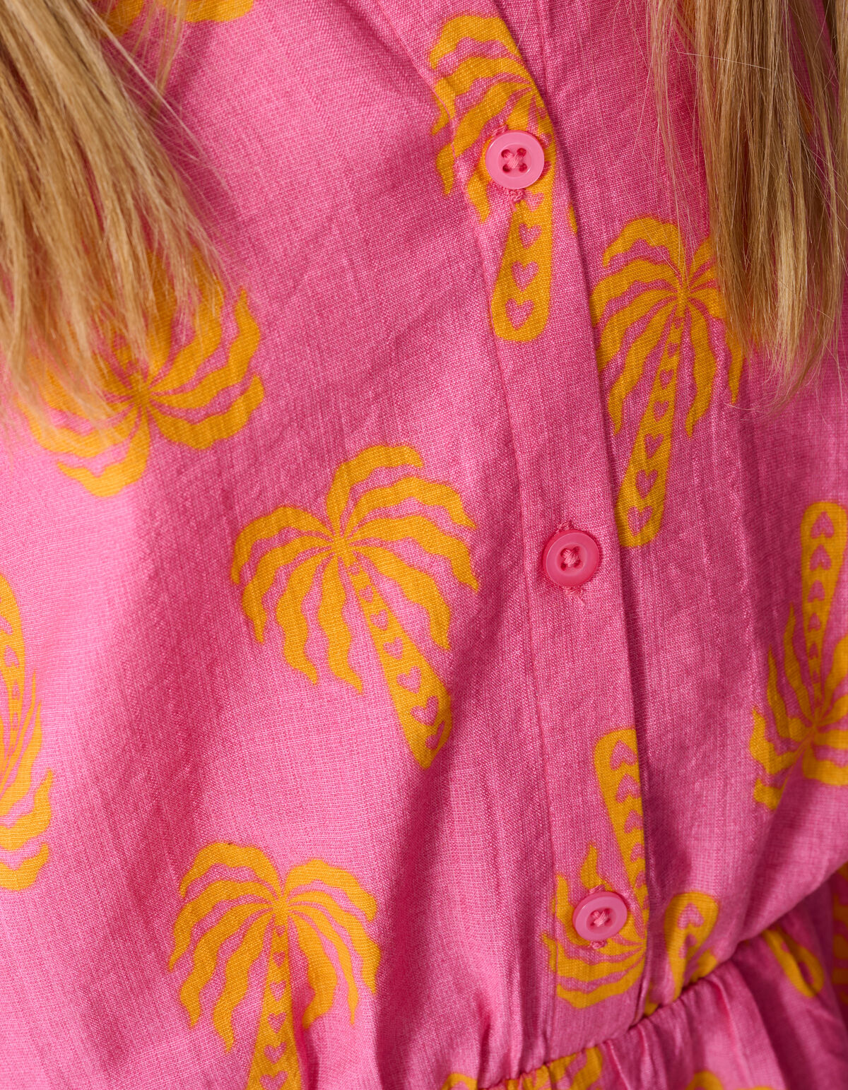 Palm Print Mini Jurk Roze SHOEBY GIRLS