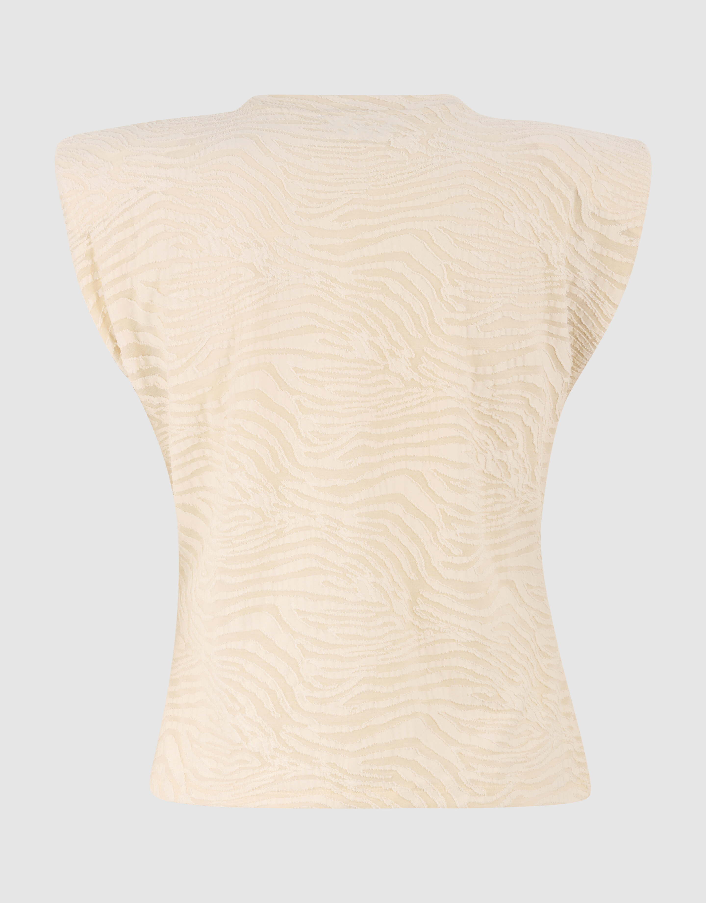 Zebra Organic Top Gebroken Wit SHOEBY WOMEN