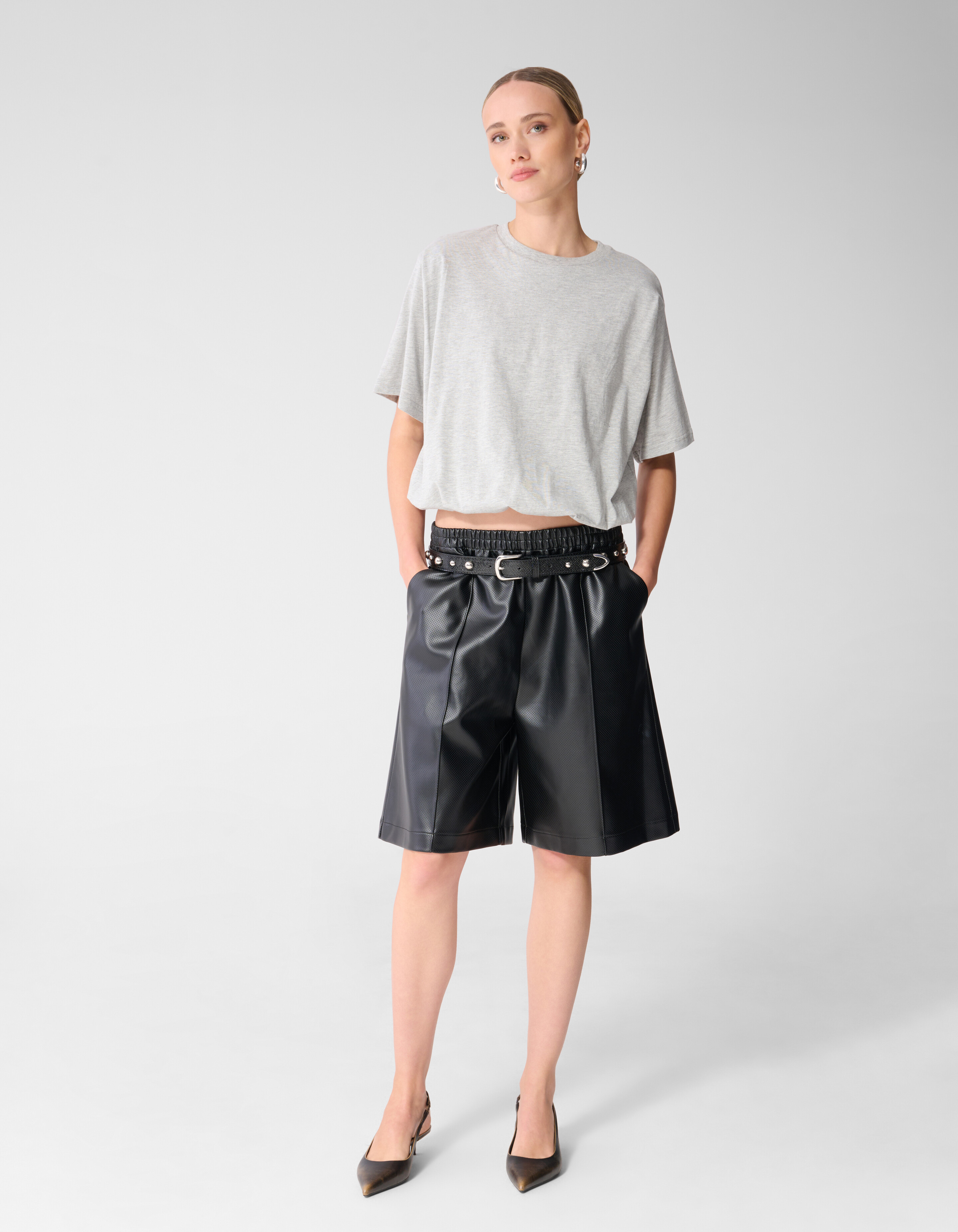 Oversized Balloon T-shirt Lichtgrijs SHOEBY WOMEN