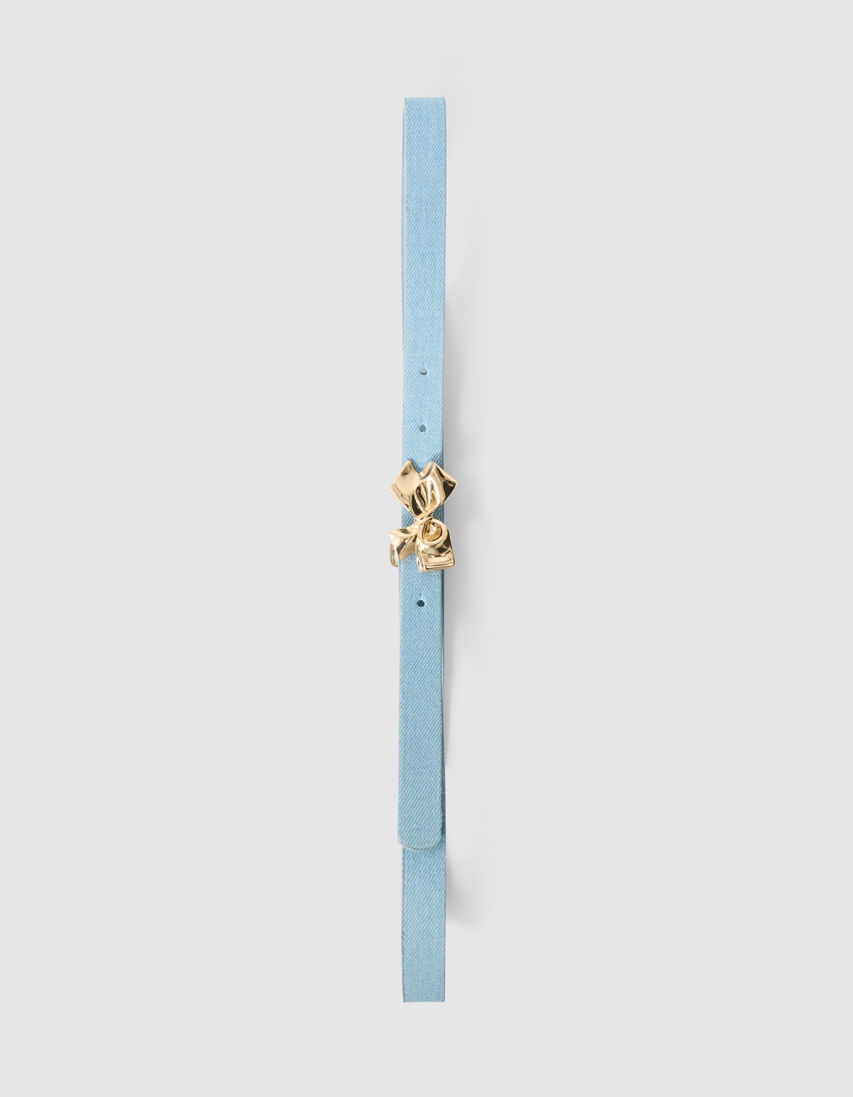 Denim Strik Riem Lichtblauw SHOEBY ACCESSOIRES