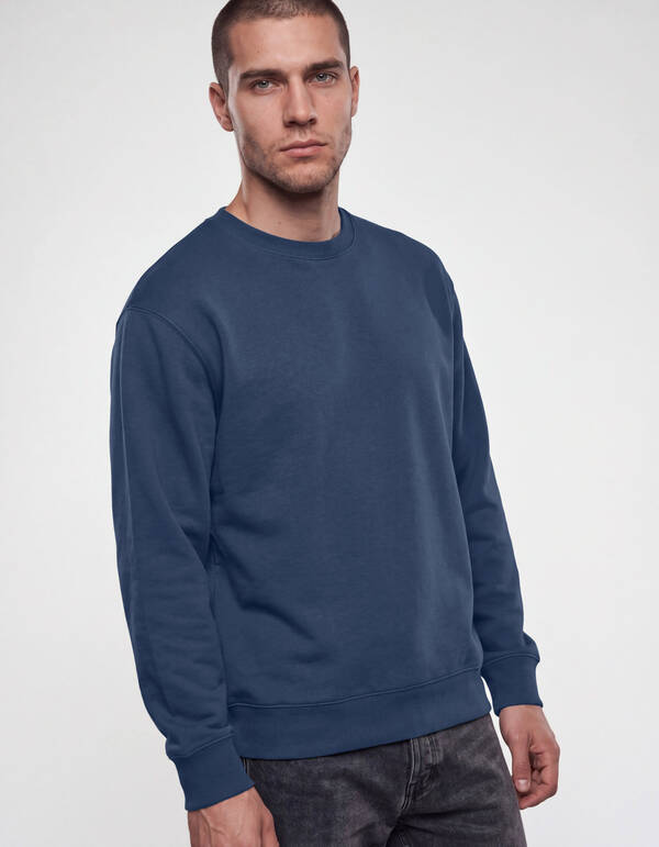 Relaxed Basis Sweater Donkerblauw SHOEBY MEN