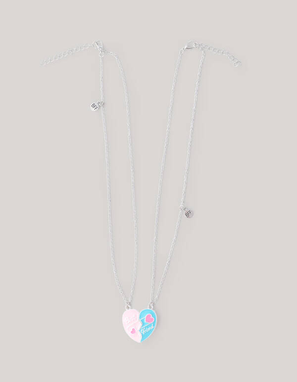 BFF Heart Ketting Zilver SHOEBY ACCESSOIRES