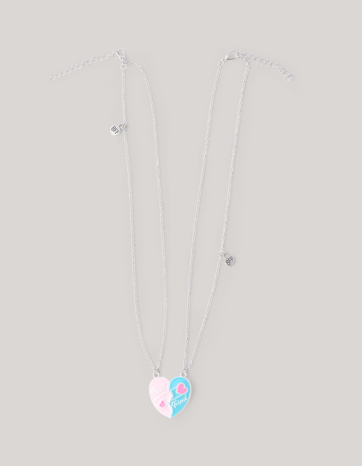 BFF Heart Ketting Zilver SHOEBY ACCESSOIRES
