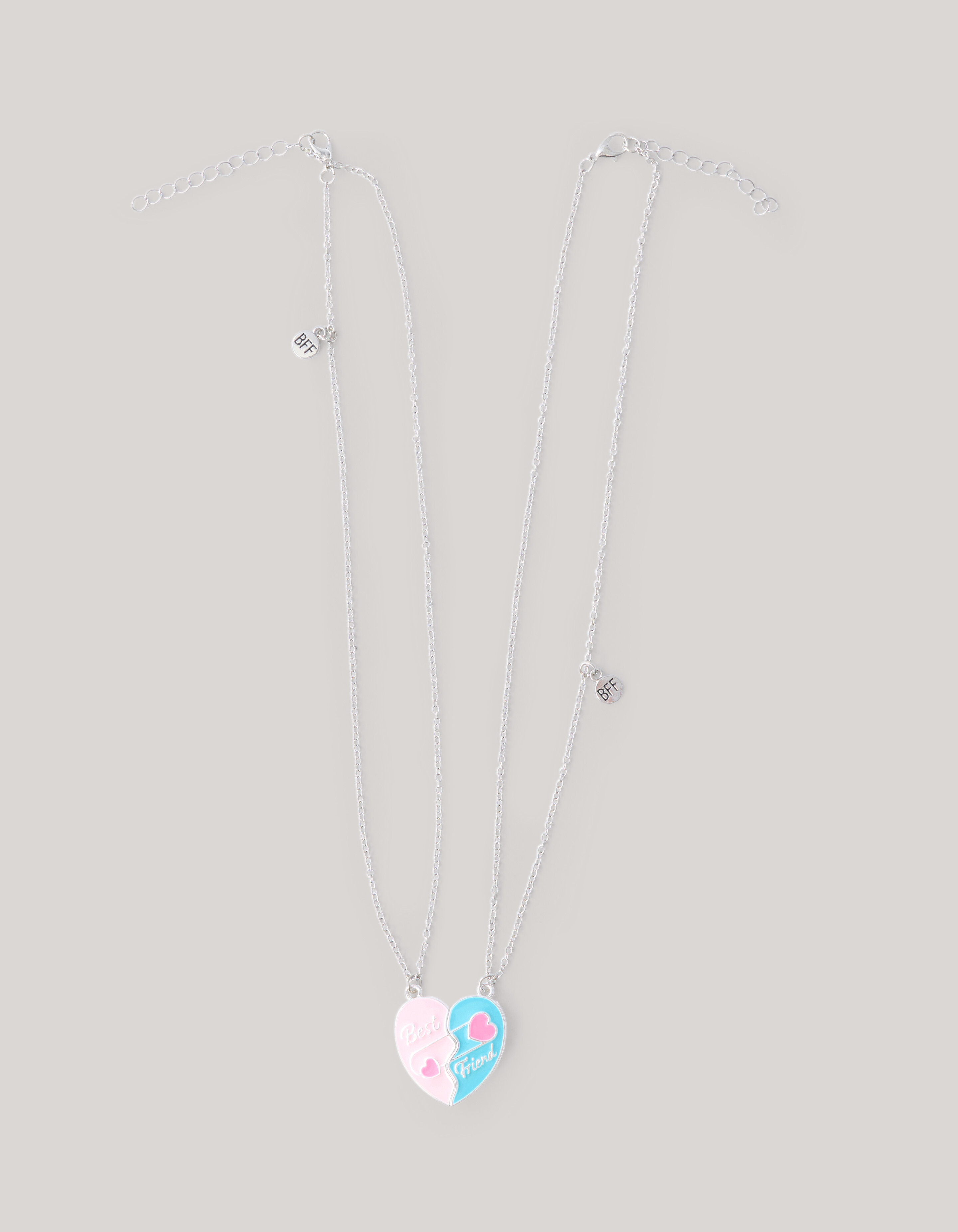 BFF Heart Ketting Zilver SHOEBY ACCESSOIRES
