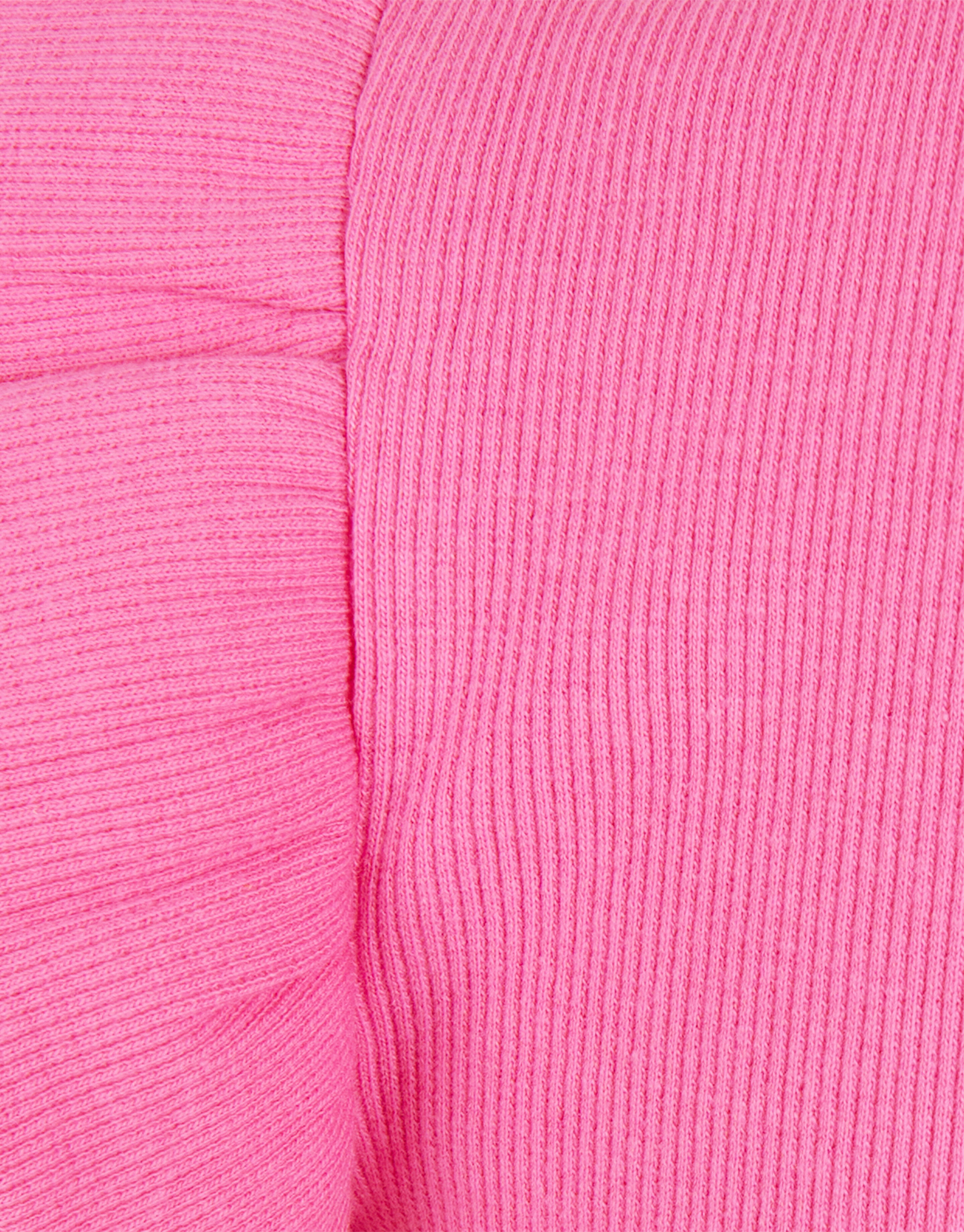 Ruffle Rib Top Roze SHOEBY GIRLS