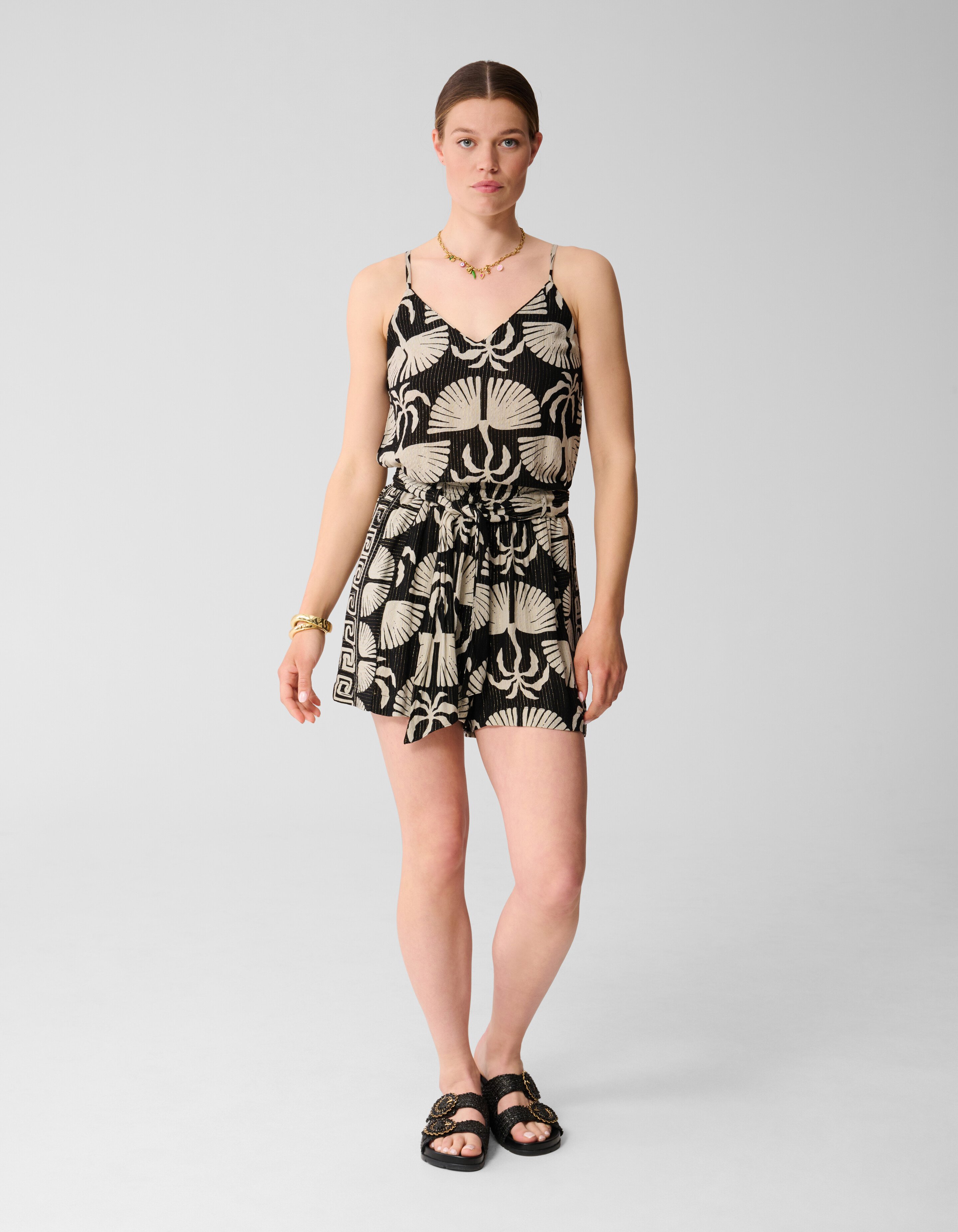 Printed Singlet Zwart/Wit SHOEBY WOMEN