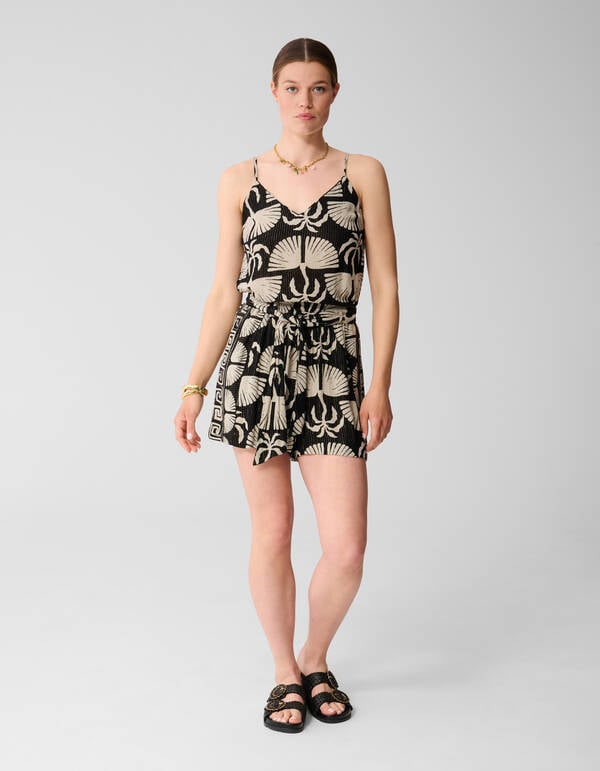 Printed Singlet Zwart/Wit SHOEBY WOMEN