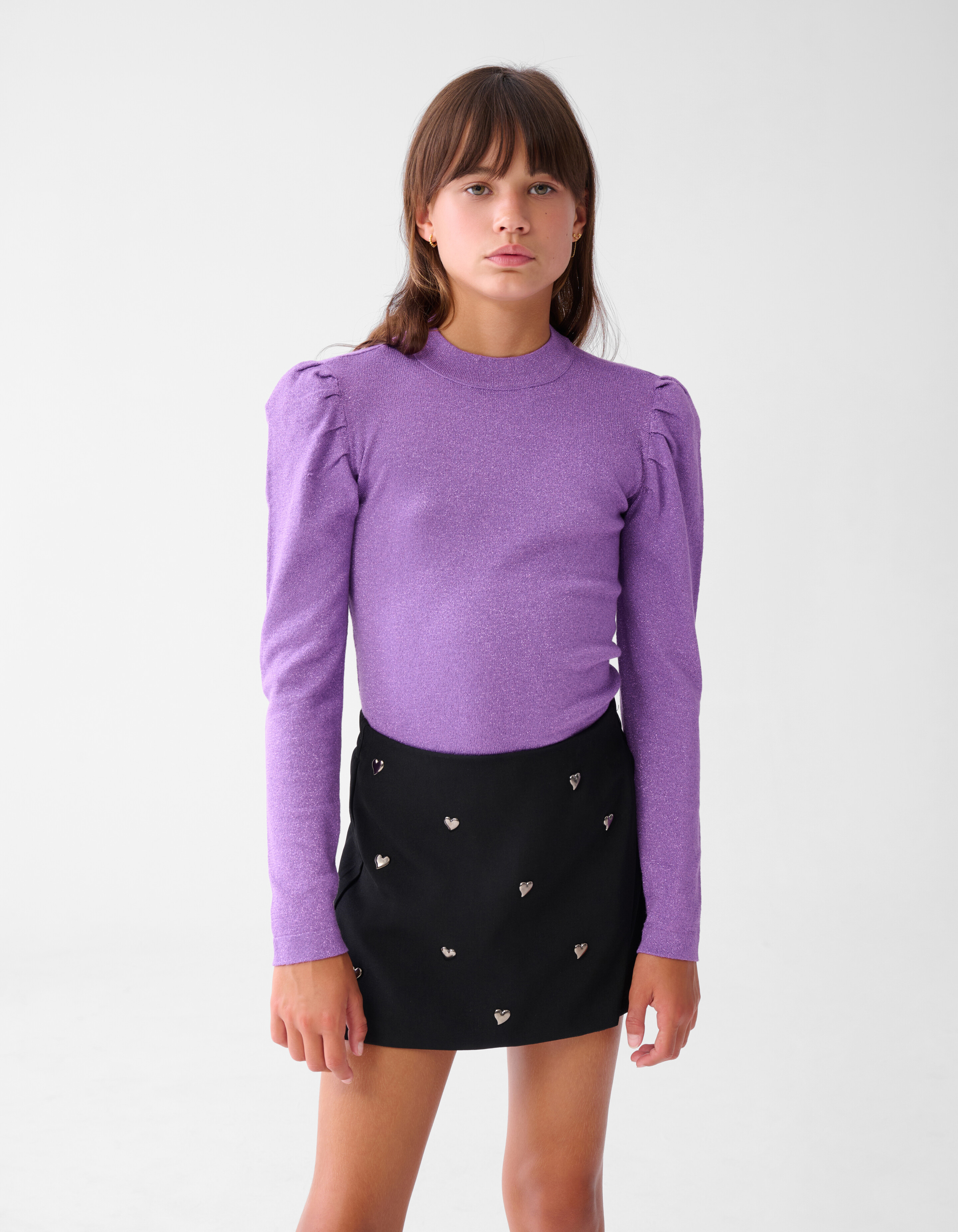 Glitter Gebreide Top Paars SHOEBY GIRLS