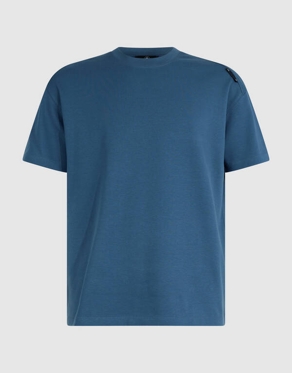 Basis Label T-shirt Blauw SHOEBY MEN