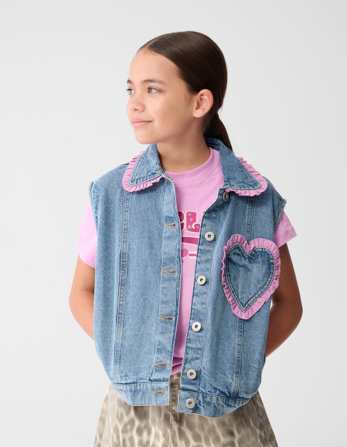 Denim Heart Gilet Blauw SHOEBY GIRLS
