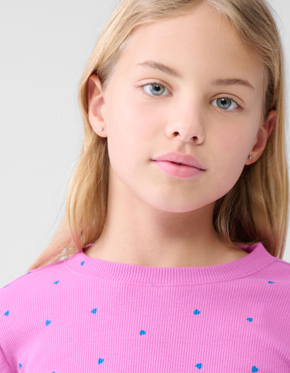 Heart Ruffle Top Roze SHOEBY GIRLS