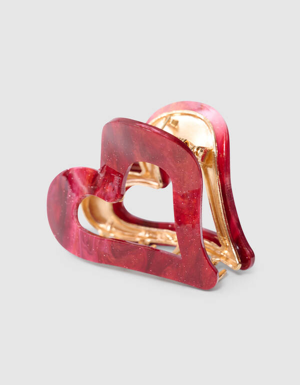 Heart Haarclip Rood SHOEBY ACCESSOIRES